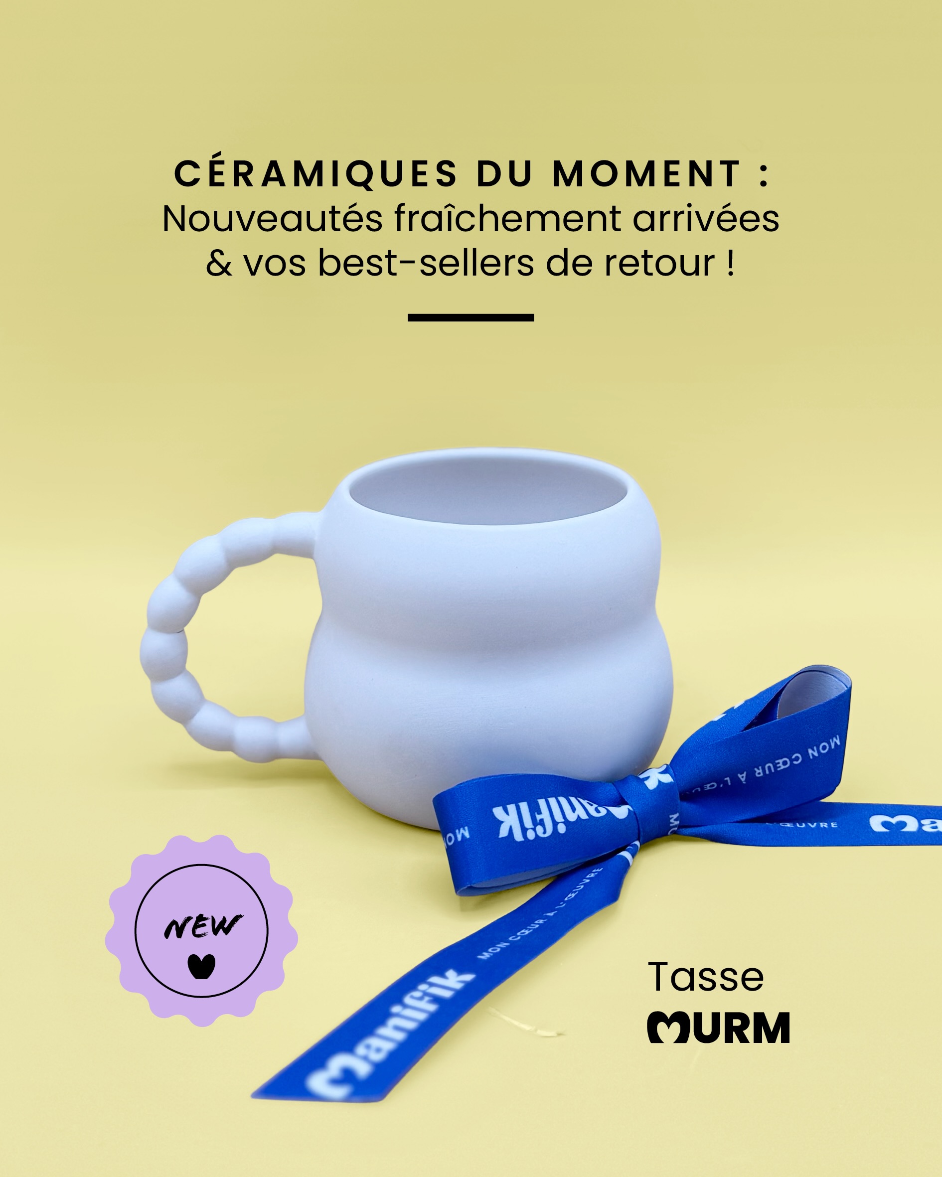 ♥️ Céramiques du moment 🎨
Nouveautés fraîchement arrivées & vos best-sellers de retour… 👀
Des pièces iconiques, originales, à la fois belles et utiles — parfaites pour sublimer votre intérieur ou accompagner votre quotidien 🤍 Vase, tasse, photophore, plat… il y en a pour toutes les envies ✨
Et surtout… toujours plus de choix !
Plus de 100 pièces vous attendent à l’atelier pour laisser libre cours à votre créativité 🎨
Alors, quel sera votre prochain chef-d’œuvre ?
Réservez dès maintenant votre session de 2h30 de détente créative sur manifik.fr 💫
On a déjà hâte de voir vos créations 🫶
céramique painting - céramique - atelier créatif - strasbourg - diy france - loisir créatif - moment détente - activité créative - fait main - home decor - idée cadeau - art therapy -insta céramic - peinture céramique - sortir à strasbourg - - manifik céramic café - tendance déco