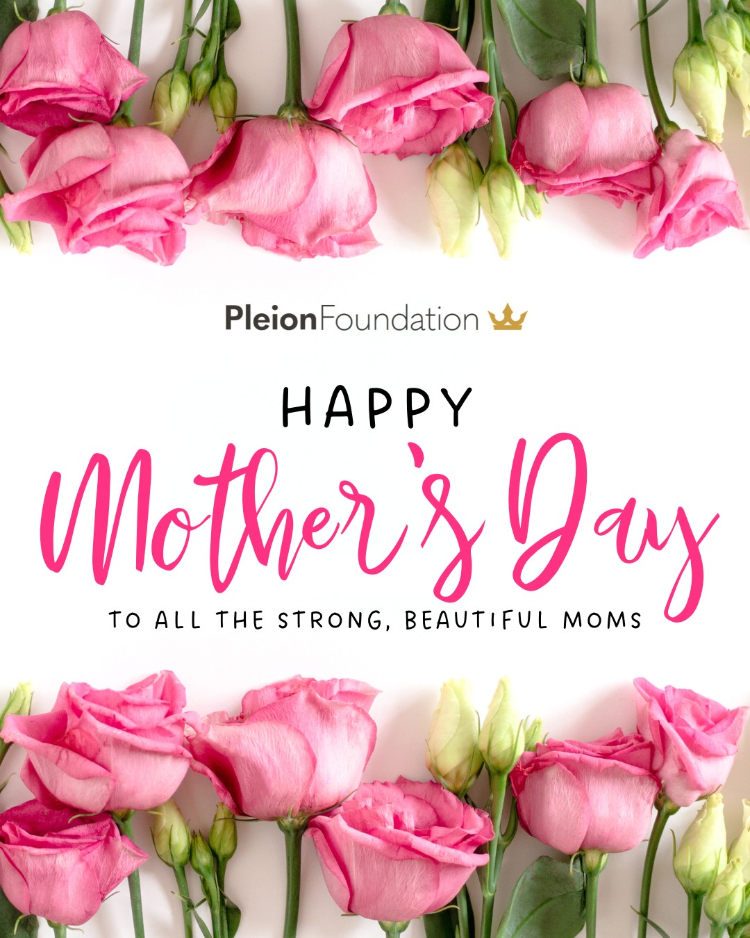 Happy Mother’s Day to all the strong, beautiful, resilient, and extraordinary moms!
Thank you for your endless love, wisdom, and the beautiful way you show up for your families every day. Today, we celebrate YOU with all our hearts!
With love from Pleion Foundation
#happymothersday #strongbeautifulmoms