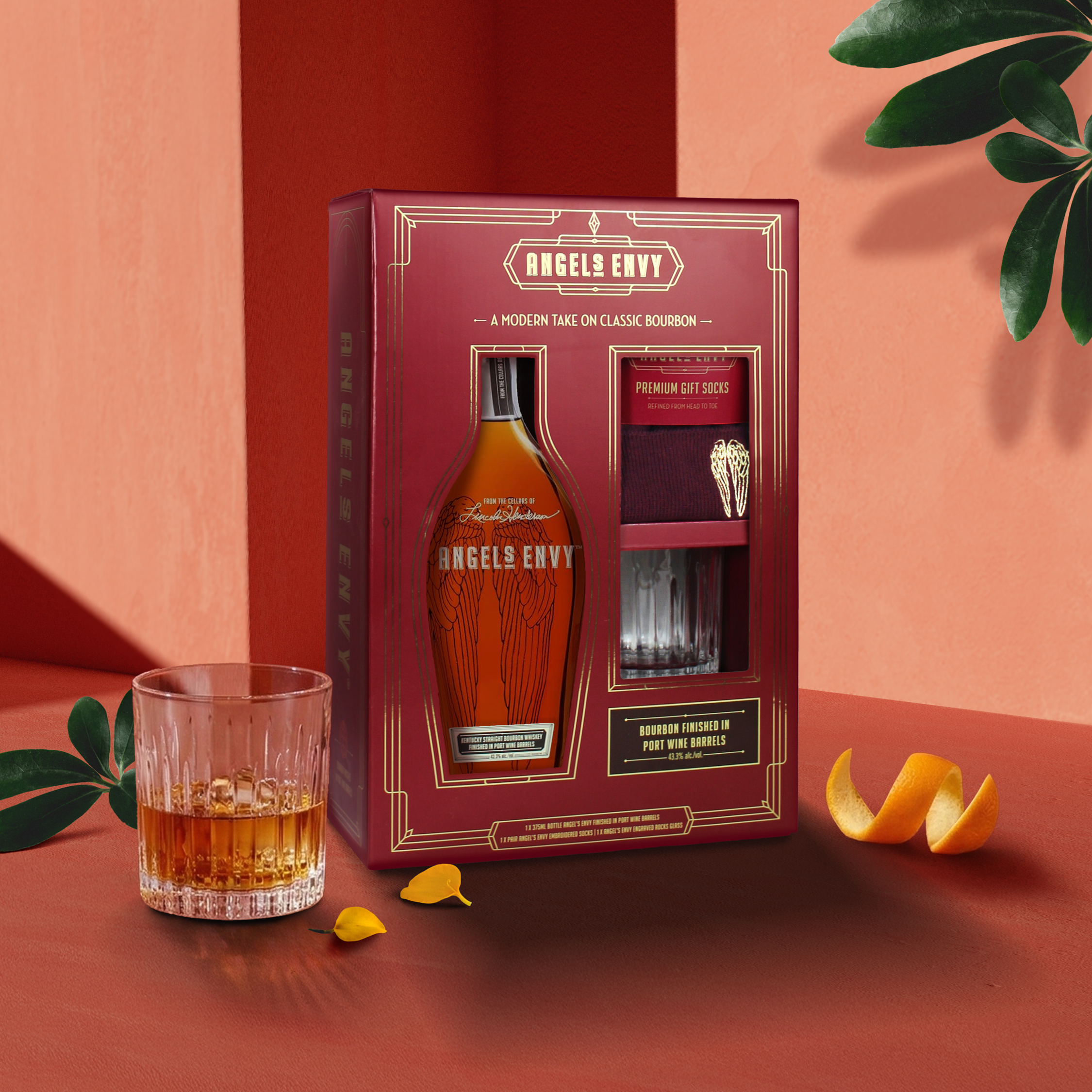 Angel’s Envy continues to grow in the premium bourbon whiskey space, supported by this embellished Gift With Purchase offering, available across Australia.
The gift pack, custom embroidered socks with gold thread detailing, and a limited-edition branded rocks glass were all concepted, designed and produced by the Storm team as part of a considered retail experience.
#GiftWithPurchase #LuxuryBranding #SpiritsMarketing #PointOfSale #AngelsEnvy #ProductDevelopment