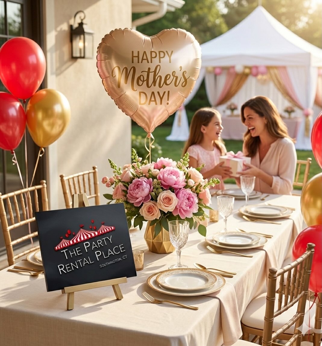 To the women who make every day feel like a celebration—
Happy Mother’s Day! 💐✨
Whether you’re hosting a quiet backyard brunch or a big family gathering, we know that the best memories are made when the people you love are gathered around the table. We are so honored to be a part of your special family moments here in Southington and beyond.
Today, we’re raising a glass to all the moms, grandmas, and maternal figures who do it all. You deserve a day as beautiful as you are!
#MothersDay2026 #SouthingtonCT #ThePartyRentalPlace #CelebrateMom #CTEvents BackyardBrunch FamilyFirst