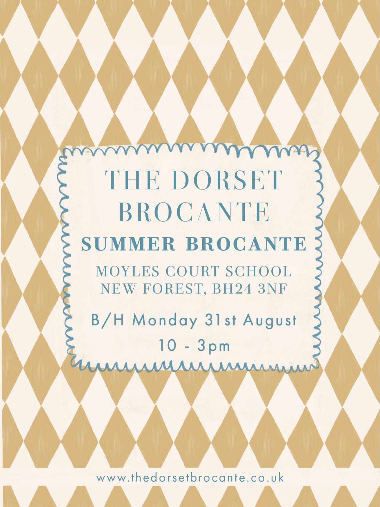 The Summer Brocante ☀️
Join us again this summer at our next event set in the beautiful grounds of @moylescourt in the New Forest 🌿
The Summer Brocante 🎪
Moyles Court
Nr Ringwood
New Forest
B/H Monday 31st August
10 - 3pm
Vintage | Artisans | French Brocante | Lifestyle
40 Exhibitors
Artisan Foodies
Dogs on leads welcome 🐾
Free parking
Tickets will be on sale soon 🤎