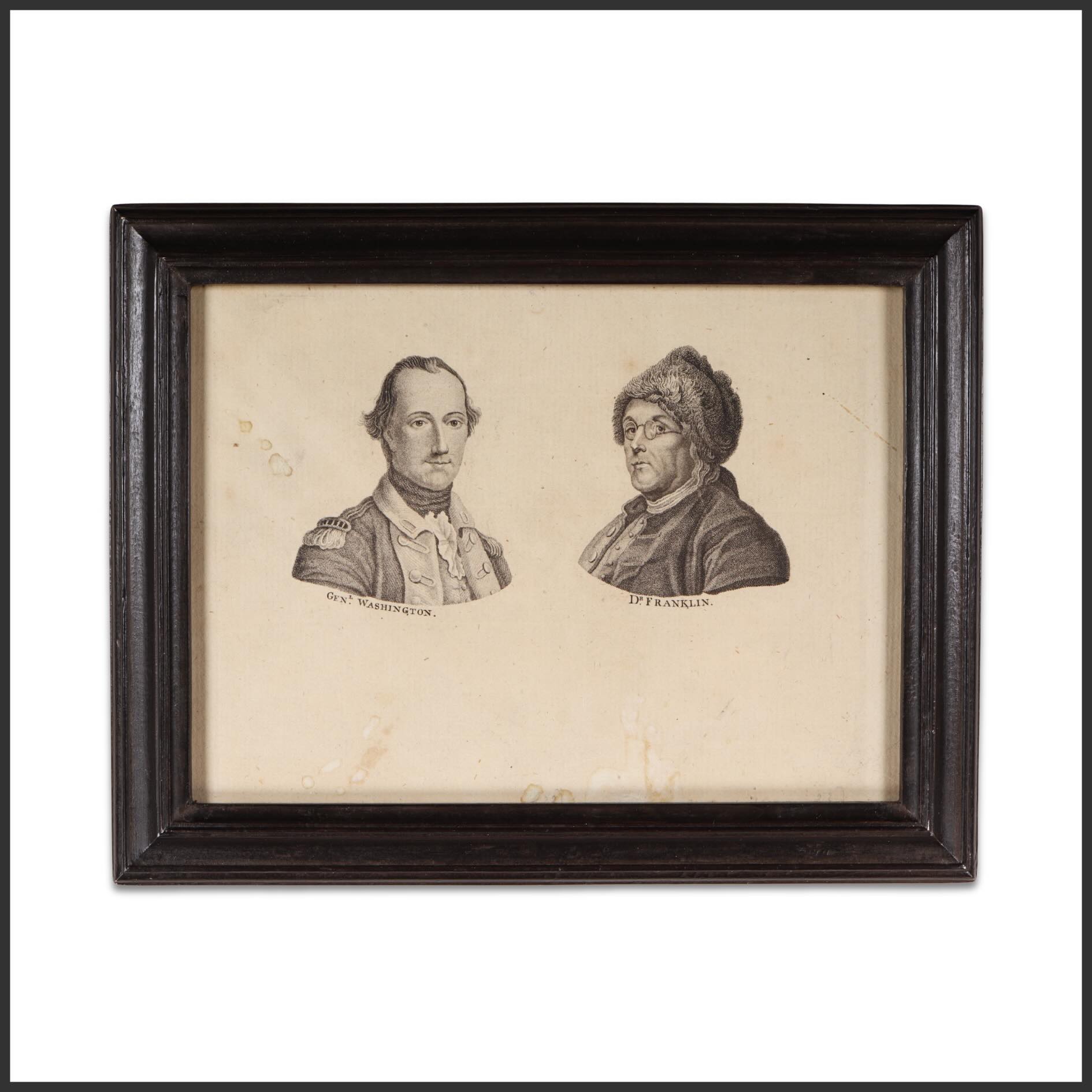 Weekend preview from Independence Unfolded: America at 250
An engraved portrait composition depicting George Washington and Benjamin Franklin, uniting two of the foremost figures of the American Revolutionary era. Likely produced in France circa 1785, the print reflects the symbolic pairing of military and diplomatic leadership in the years immediately following independence.
The composition embodies the emerging mythology of the young republic, presenting Washington and Franklin as complementary architects of the American cause. No directly comparable example has been identified in standard reference works or institutional collections.
Featured in the forthcoming catalog Independence Unfolded: America at 250, opening June 12.
#Gallery76Americana #GeorgeWashington #BenjaminFranklin #Americana #America250
