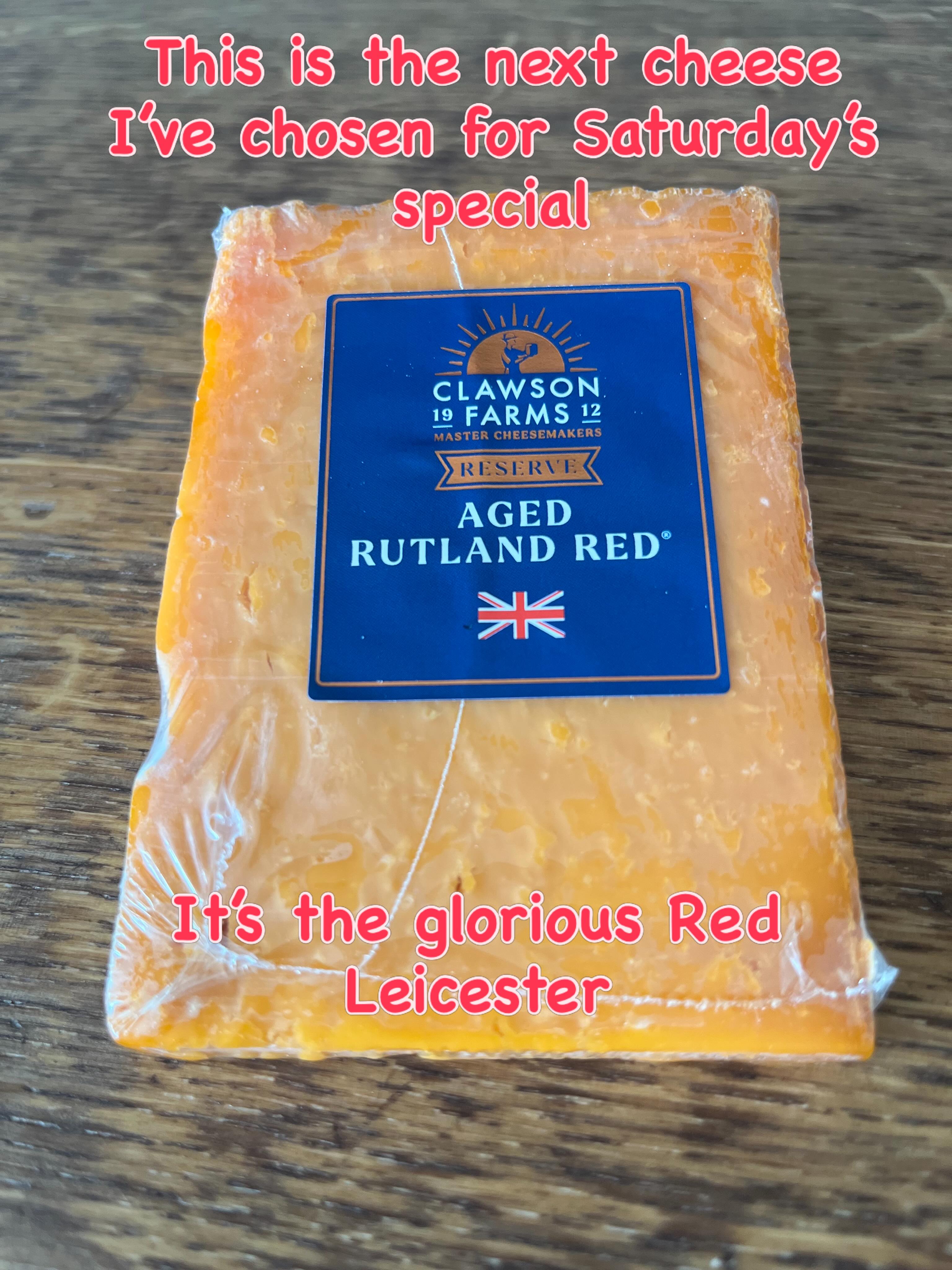 The next cheese I’m using for this Saturday’s special is this beauty! @clawsonfarms Red Leicester, it’s not like the ones in the shops. It has a deep nutty flavour almost Stilton like in the depth range. It’s going to be a good one.