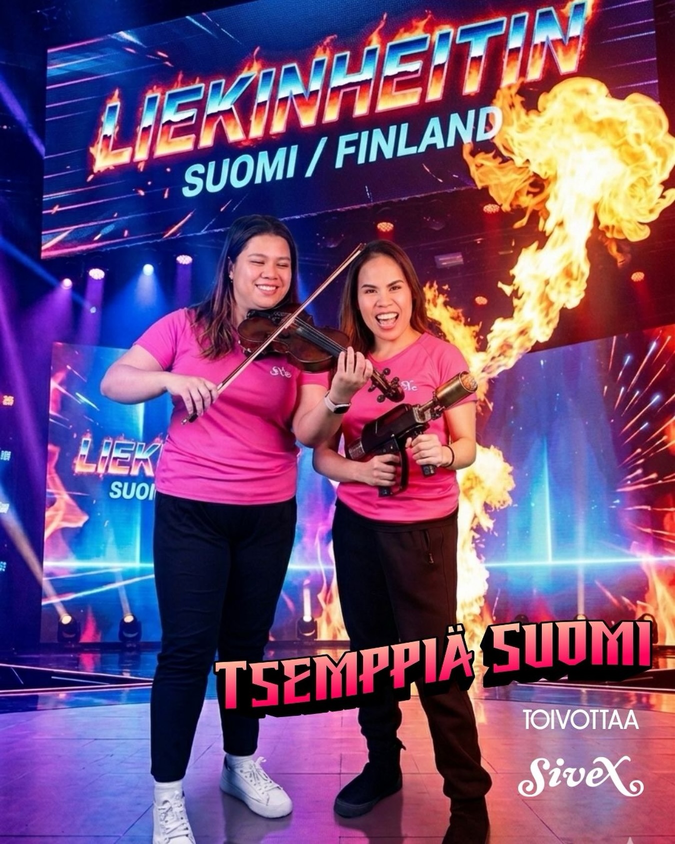 Tsemppiä Suomi! Kannustamme mukana 🔥🎻💖
Siistiä Euroviisuiltaa!
#eurovisionsongcontest #liekinheitin #lindalampenius #peteparkkonen