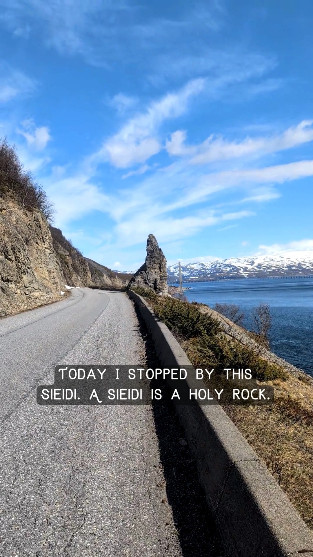 I am really happy this sieidi (holy rock) is still here. - Áhkkánjárgstabba is the Sámi name of this, ( but I only remember it as Stállo from my childhood which is a translated nickname).
It is still where it has always been, and not torn down by any roadworkers or anything like that!
This is in Kvalsund, on the way to Hammerfest where I was born - because it is the only hopsital in our big county. :D I was there today, and got to say hello to this old aquintaince from my childhood roadtrips!
🪨🌿🌞🍄🦌
#holynature #stallo #kvalsund