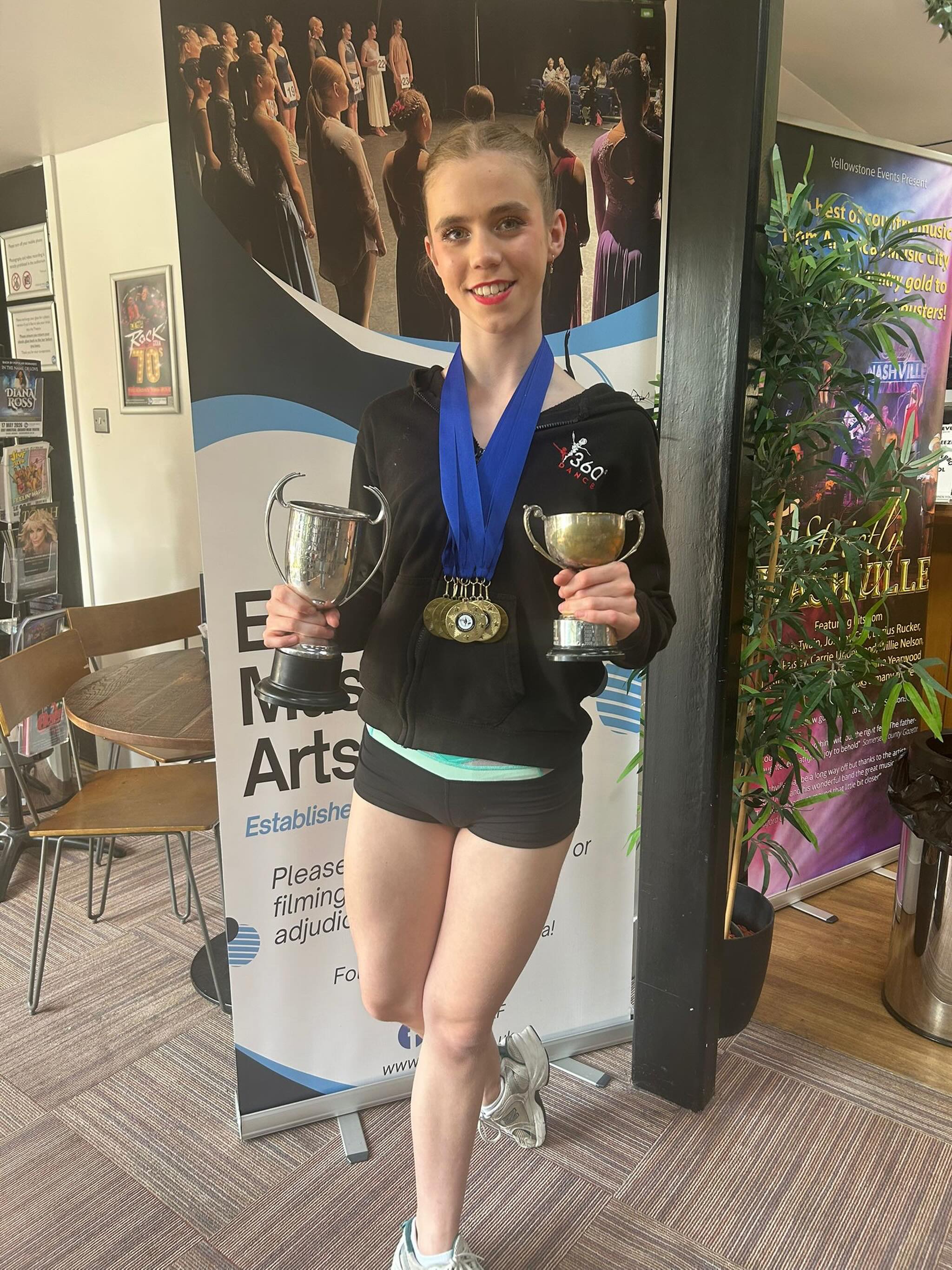 Huge congratulations to Lara- after a brilliant time at @eg_maf she came home with two trophies! Highest aggregate and Most Promising Classical Dancer. We are so proud of you. Thanks to all at EGMAF for such a lovely festival as always 💕