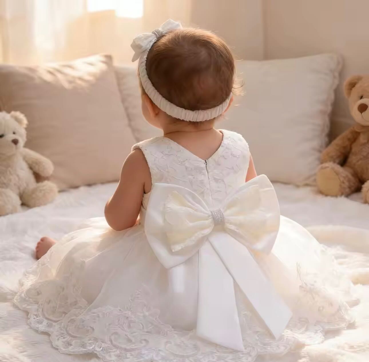 A little angel dressed in lace, ready for a beautiful day of love, blessings and cherished memories 🤍✨ Our sweet christening style is made for life’s most precious moments.
#BabyBaptism #ChristeningDress #BabyStyle #BlessedMoments #WhiteLaceDress
