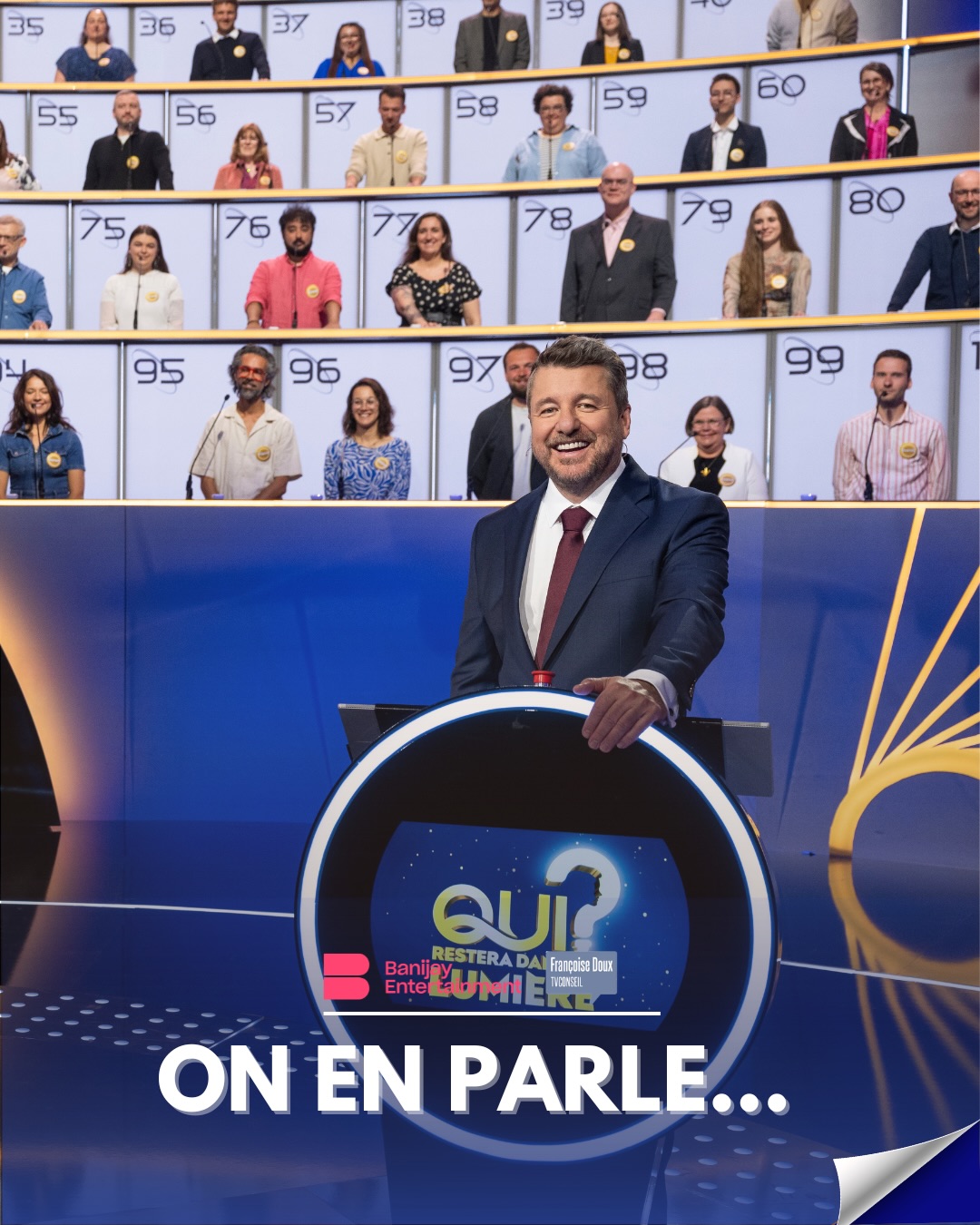 Troisième saison pour le jeu de culture générale le plus stratégique du PAF : « QUI RESTERA DANS LA LUMIERE ? » @qrdlloff avec @brunoguillonoff & Karina !
👉 Une compétition entre 100 candidats prêts à tout pour éliminer leurs adversaires et rester seul(e) dans la lumière !
👉 Un quiz où savoir répondre ne suffit pas… encore faut-il choisir les bonnes questions !
👉 100 000 euros en jeu pour la seule personne qui restera allumée !
Alors, qui fera les bons choix au bon moment ?
📺 RDV samedi 30 mai à 21h10 sur France 2 pour la seconde soirée !
#Strategie #Rebondissement #Dilemme #qrdll