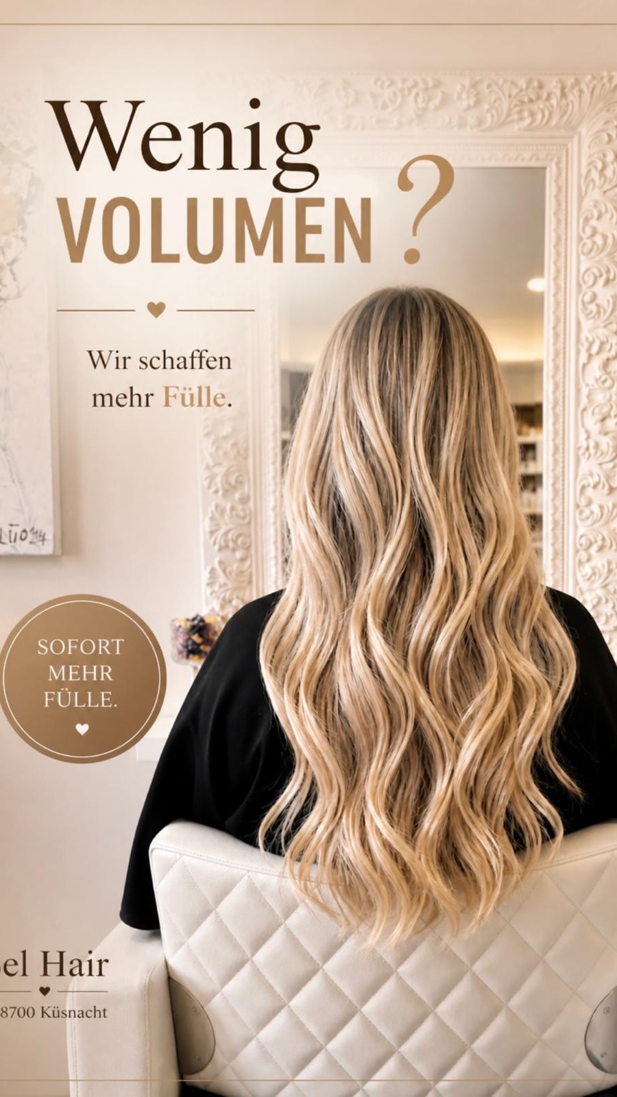 Kennst du das Gefühl von „zu wenig Haar“?
Genau dafür ist das hier.
Mehr Fülle, mehr Selbstbewusstsein
ohne dass jemand sieht, warum. 🤍
📍Bel Hair 8700
#extensions #feineshaar #haarverdichtung #küsnacht #hairgoals