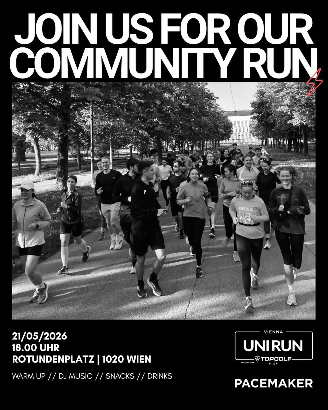 Wir gehen in die nächste Runde! Gemeinsam mit @unirun_at veranstalten wir den 2. Community Run in Vorbereitung auf den größten Universitätslauf Österreichs 🙌🏽
📅 Donnerstag, 21. Mai
⏰ 18 Uhr | 📍Rotundenplatz, 1020 Wien
Wir würden uns sehr freuen, wenn du dabei bist und deine Freund*innen mitbringst 🫶🏽
#pacemaker #unirun #unirunvienna2026