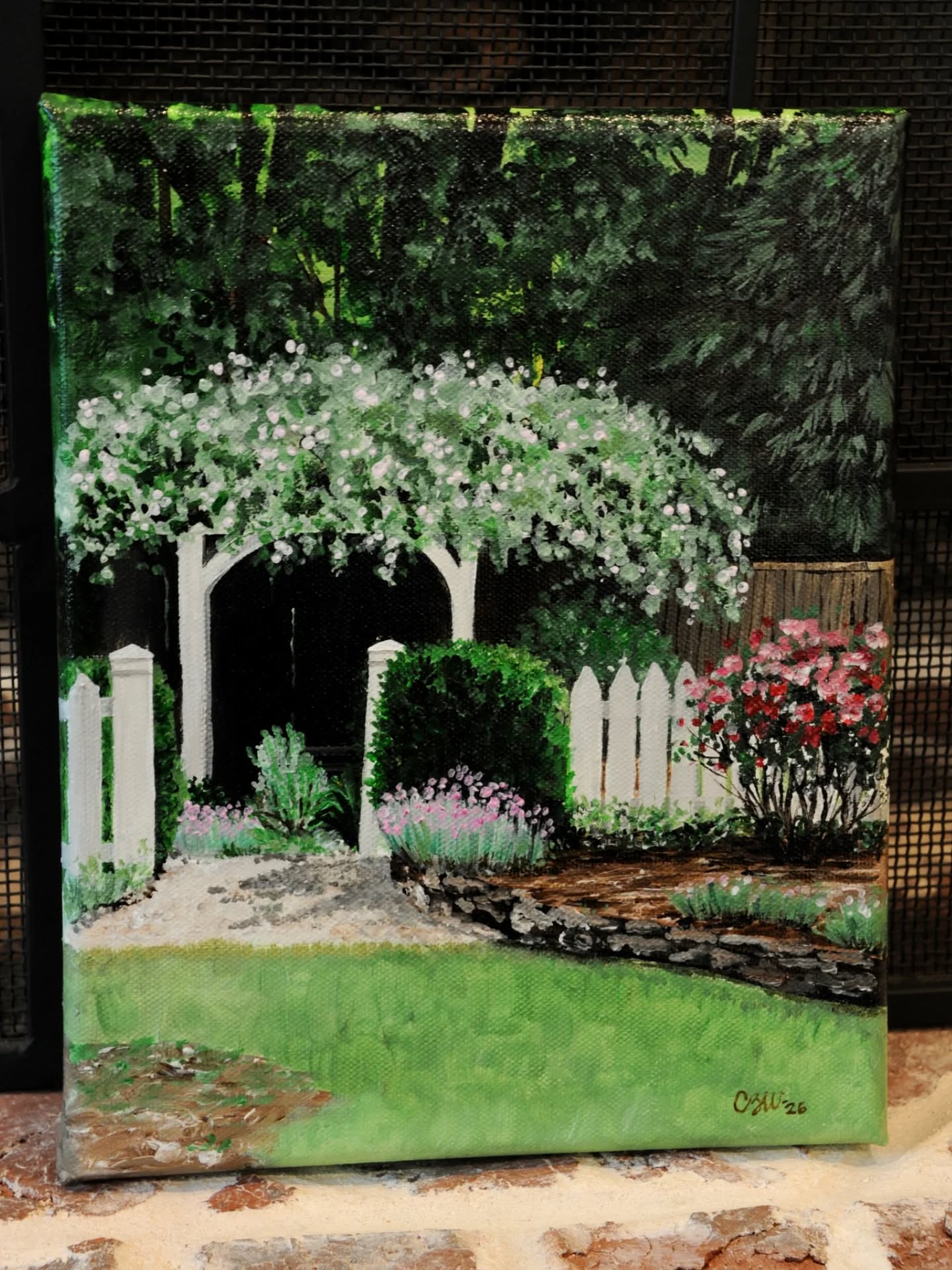 My Mother's Day gift to my mom was a small painting of her garden. I chose an 8x10 canvas because of its versatility. 8x10s can be placed on a shelf, displayed on a countertop, or hung on a wall to make any space feel carefully curated and complete.
#gardenpainting #curatedhome #landscapepainter #artcollection