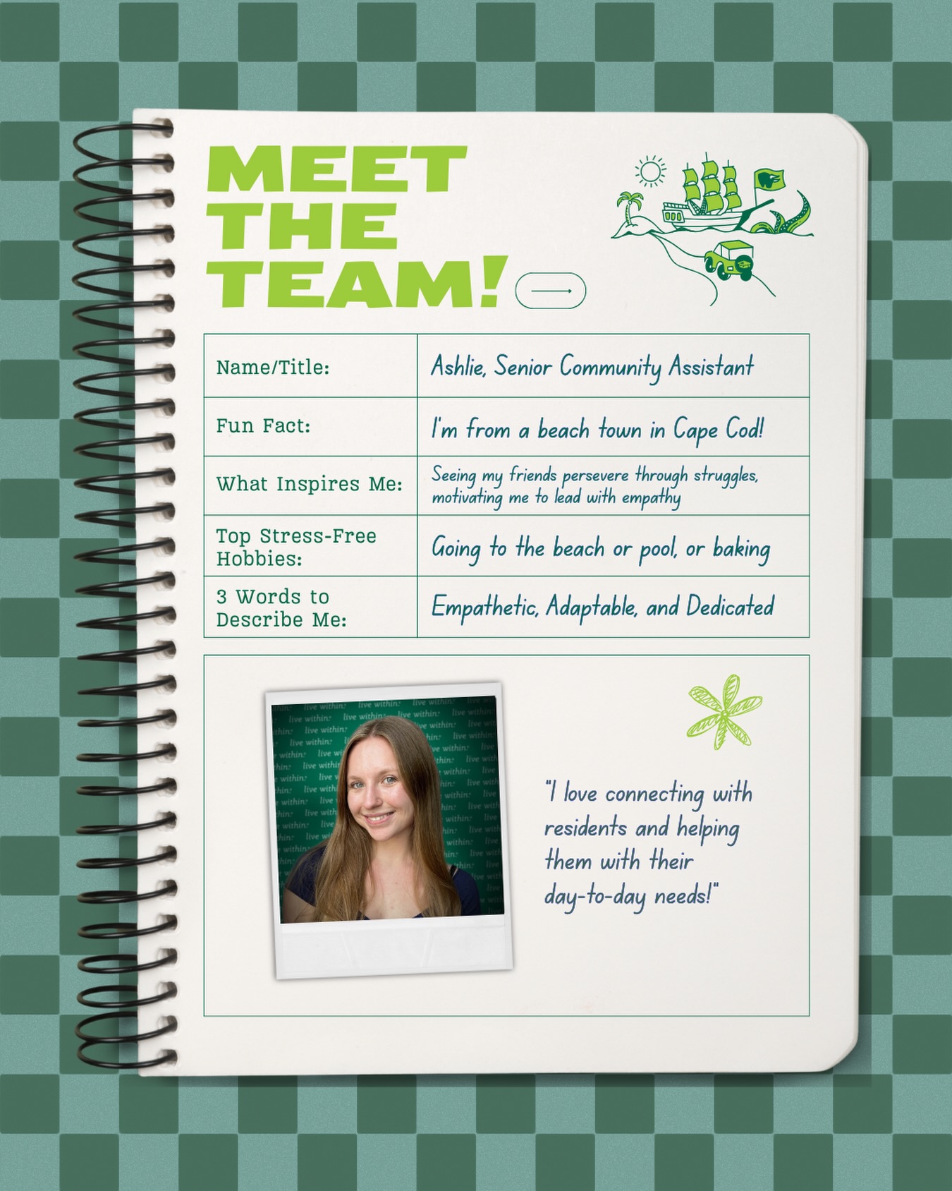 Always the right time to highlight the friendly faces behind the front desk! Whether they’re helping you with a package or giving grade-A tours, Ashlie is here to make sure you love where you live. 🏢✨
#CollegeTownCommunities #LiveWithin #collegetownusf #usf