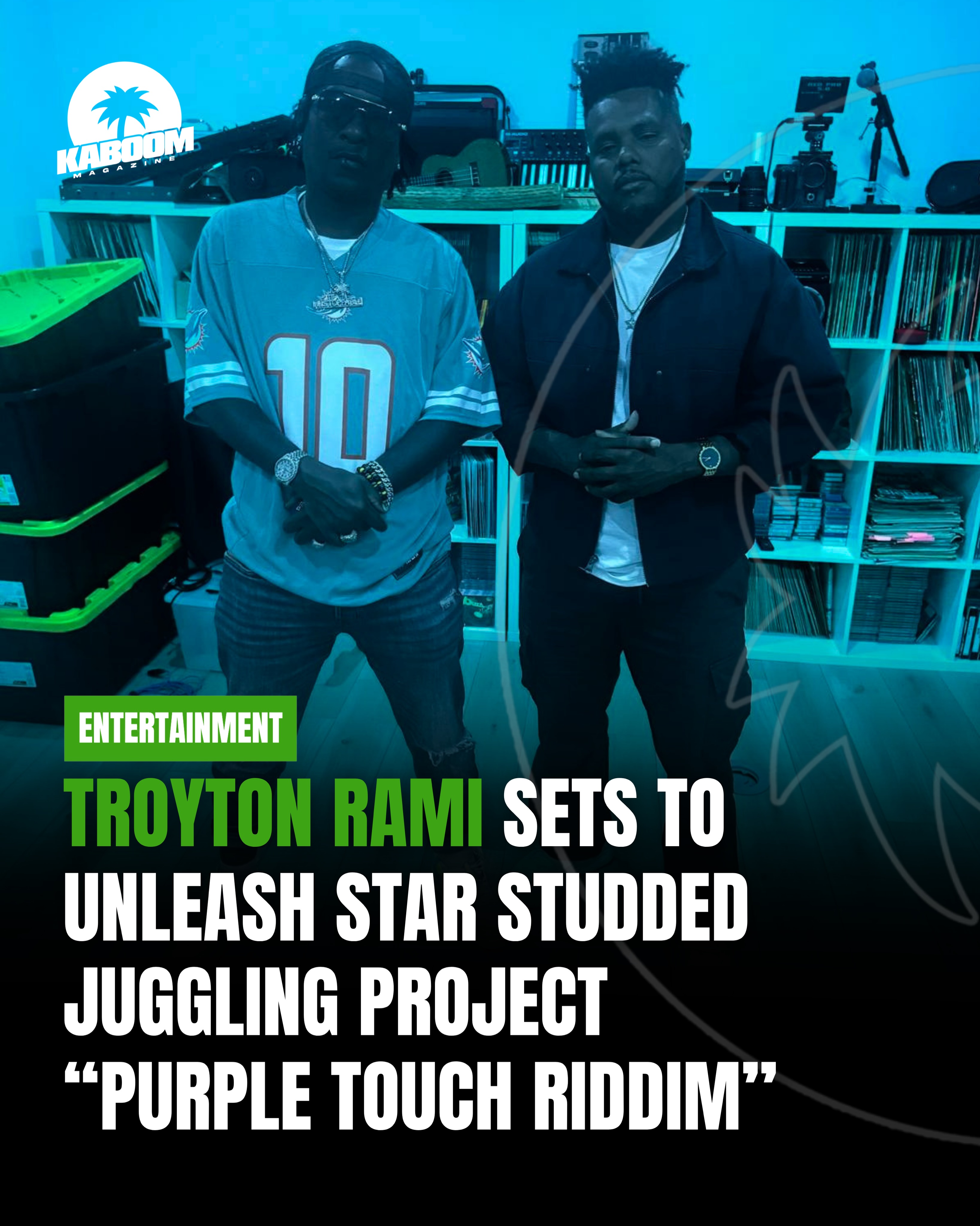 Dancehall producer Troyton Rami of Blackshadow Music is preparing to release his new juggling project, Purple Touch Riddim, on Friday, May 8, featuring a blend of veteran acts and rising talents from across dancehall and reggae.
Built around smooth late-night vibes and sensual grooves, the project features tracks from Charly Black, Beenie Man, T.O.K, Anthony B, Vanessa Bling, Tifa, 1Ski OG, and Banbii among others. Already released from the juggling are Charly Black’s “Miss Likkle,” 1Ski OG’s “Bedroom,” and a track from Tifa.
Speaking on the vision behind the project, Troyton said he wanted to create “something that oozed sensuality” while keeping every song “smooth, catchy, and full of personality.”
He also praised Charly Black’s approach on the riddim, describing the delivery as “smooth, confident, and full of flavor” with a “sexy, dangerous kind of pull.”
Purple Touch Riddim represents a new creative chapter. “I don’t want to stay boxed into one lane. I’m interested in blending dancehall with different influences and experimental sounds while still keeping the core energy people know me for. The next phase is all about elevation,” Troyton Rami shared.
More on Kaboommag.com 🗞
#kaboommag #kaboommagazine