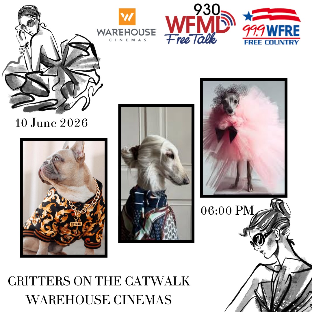 A big thank you this Thursday to @999wfre and @930wfmd for advertising our upcoming Critters on the Catwalk fashion show, happy hour, and shelter dog event at @warehousecinemasfrdk and for educating their listeners about our mission to support @fredcoanimalshelter!
Get your tickets here:
https://crittersonthecatwalk2026.eventbrite.com
#dogs #adoption #doglovers #dogpeople #fashion #thankyou #thursday #strut #shelterdogs #happyhour #frederickmdfun #wednesdayfun #nightout