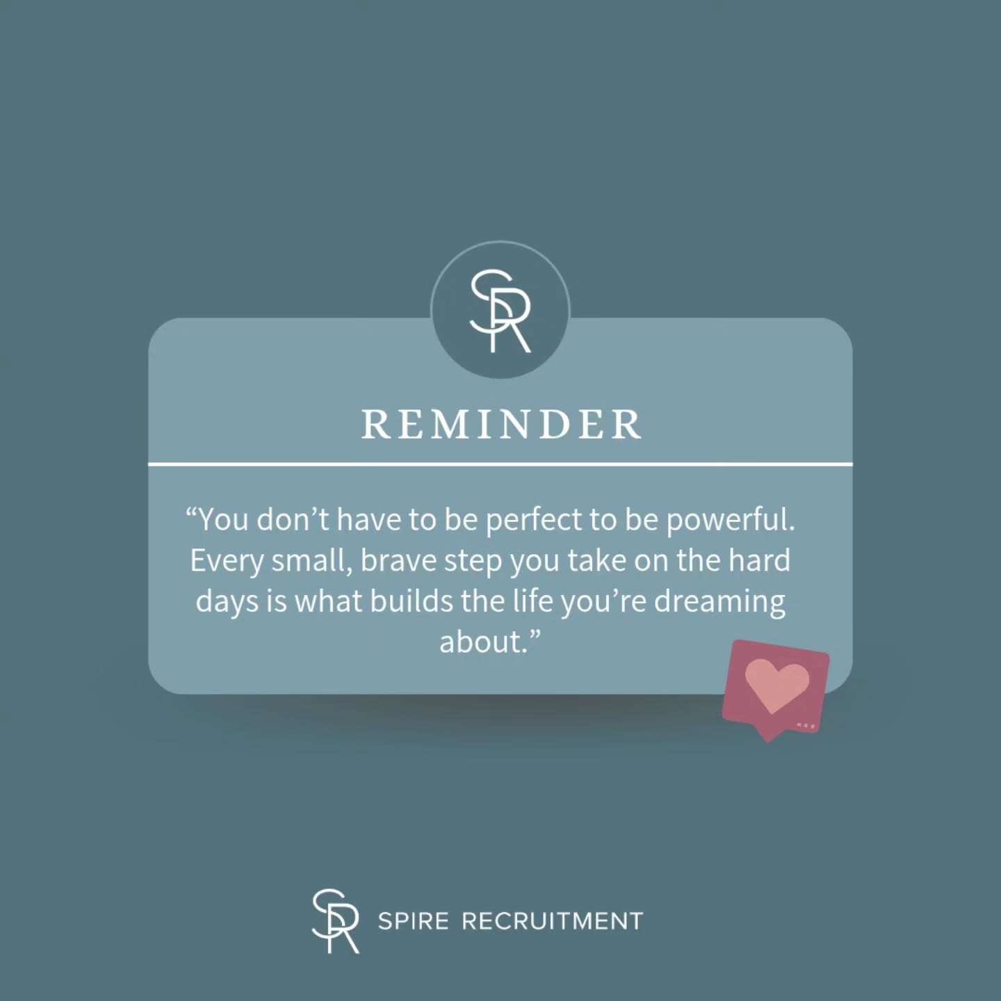You don't have to be perfect to be powerful. Every small, brave step you take on the hard days is what builds the life you're dreaming about.
#quoteoftheday #positivebusiness #spirerecruitment #realestaterecruitment #recruitment