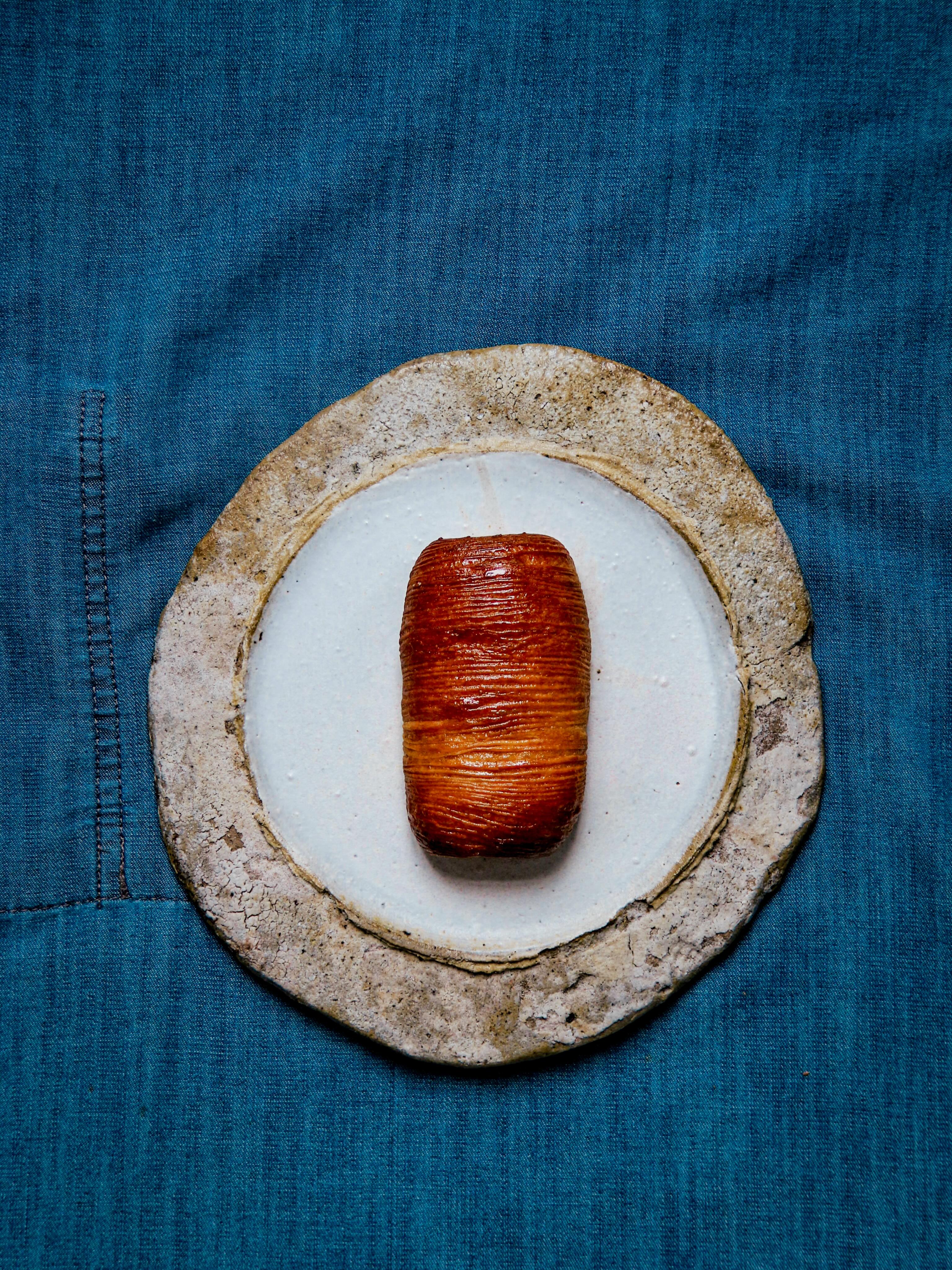 Cross-laminated pastry / strawberry and fennel confit / lacto-fermented strawberry syrup. Plant-based. And a few thoughts on creativity.