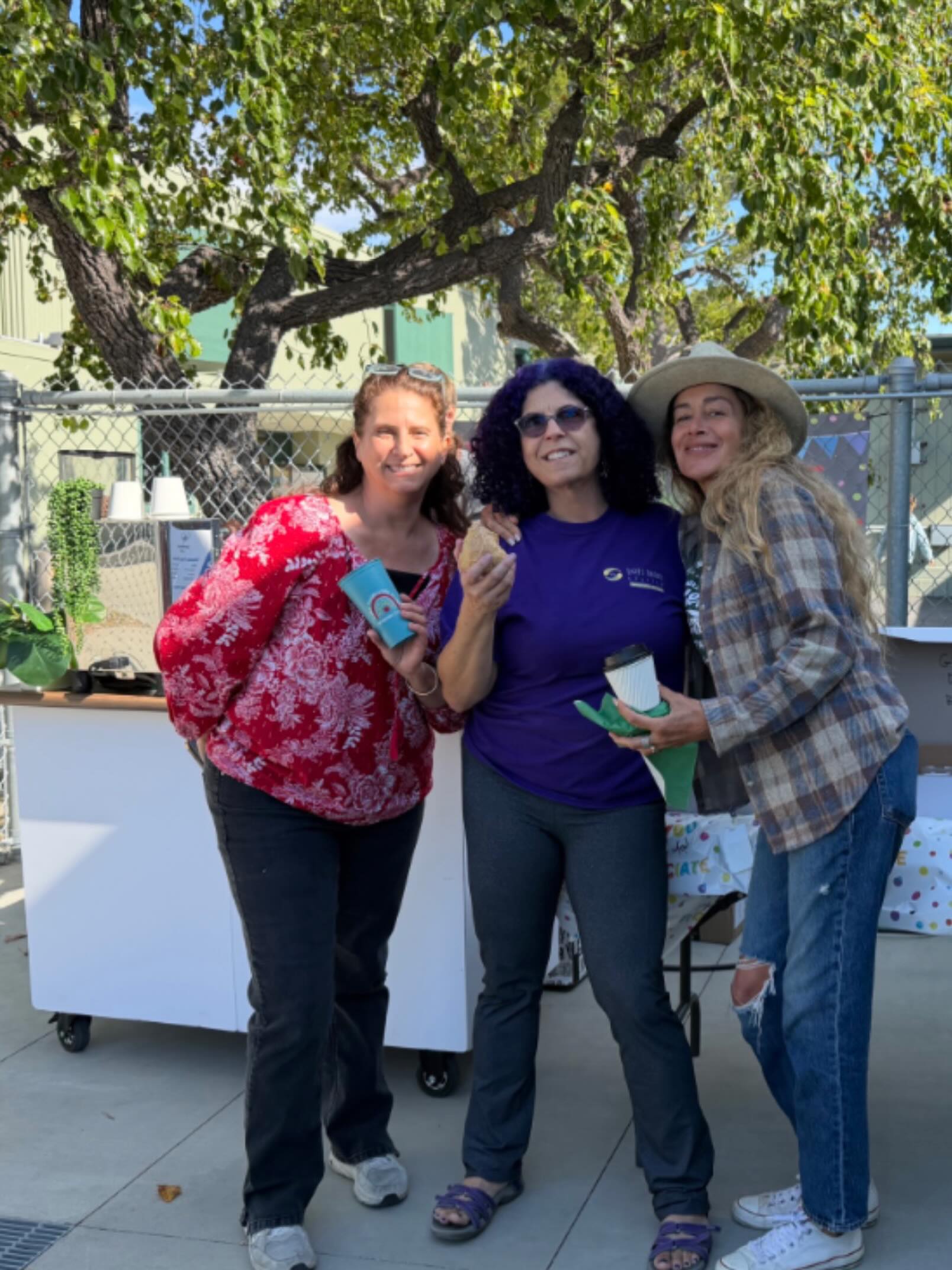 A few of our Amazing teachers and staff enjoying the PTA sponsored coffee cart during Teacher appreciation week! 🌸☕️