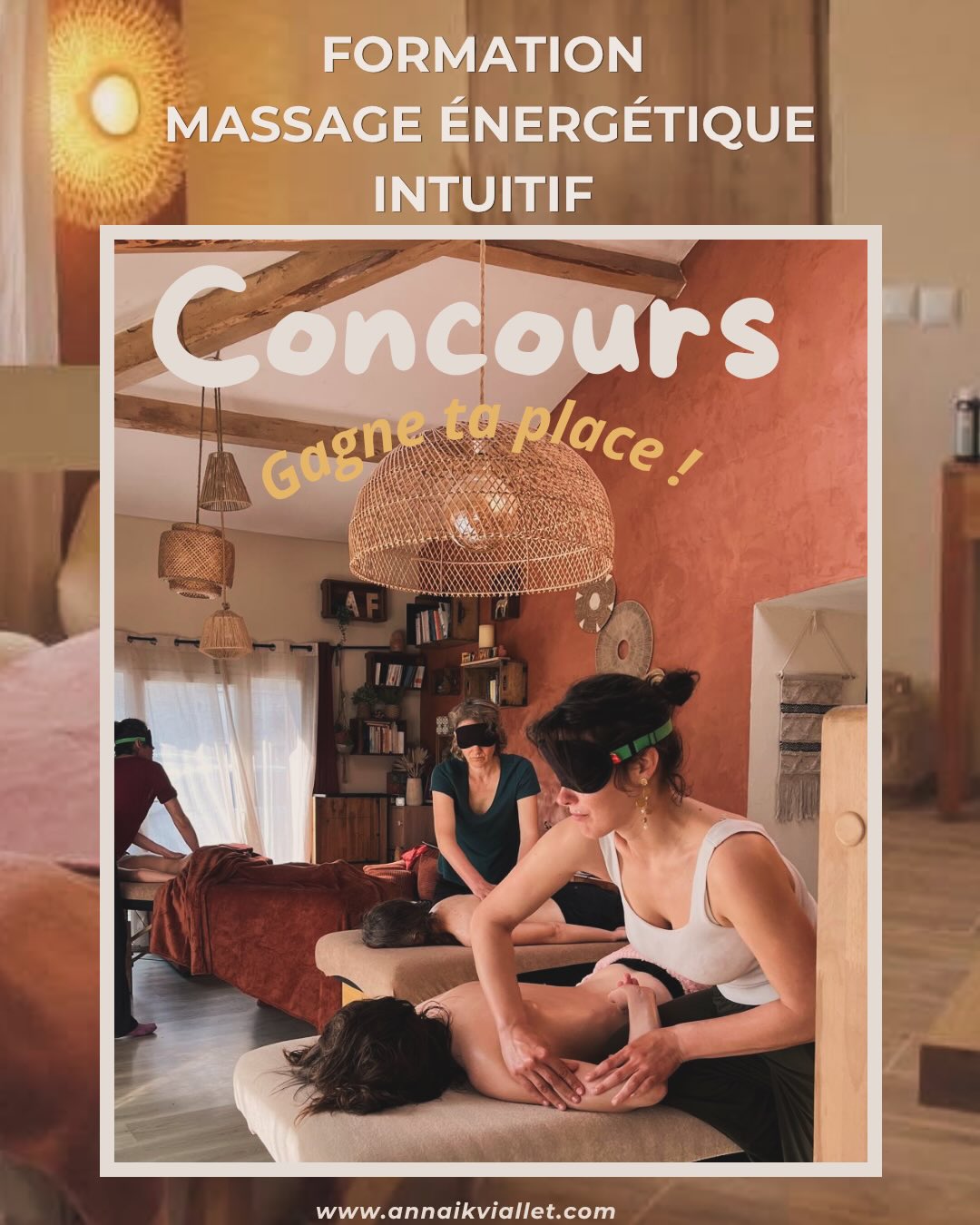 ✨ CONCOURS PLEIN D’AMOUR ✨
Ces derniers mois ont été si riches en échanges, en rencontres et en belles transformations… et j’avais profondément envie de vous remercier pour votre confiance, votre présence et votre fidélité dans cette aventure autour du bien-être, de l’énergie et du cœur. ❤️
Alors aujourd’hui, j’ai envie de vous gâter avec un cadeau absolument magique 💫
🎁 LOT À GAGNER :
1 place nominative pour ma formation “Massage Énergétique Intuitif” session 2026 au choix ✨
Une immersion unique pour apprendre à écouter l’énergie, développer son intuition à travers le toucher, reconnecter le corps et l’âme, et offrir des soins profondément alignés.
Une formation pensée comme une véritable expérience de transformation intérieure et professionnelle.
Cette transmission me tient tellement à cœur… et je suis immensément heureuse de pouvoir l’offrir à l’un ou l’une d’entre vous💜
💫 POUR PARTICIPER :
• Suivre @annaikviallet
• Liker ce post
• Taguer 2 personnes en commentaire avec qui vous aimeriez vivre cette expérience ✨
• Bonus : partage ce post en story en me taguant pour doubler tes chances 💌
📅 Tirage au sort le 1er juillet 2026
Le ou la gagnante sera contacté directement par moi-même 💫
Bonne chance à tous !
Et peut-être à très bientôt pour cette merveilleuse aventure énergétique ✨