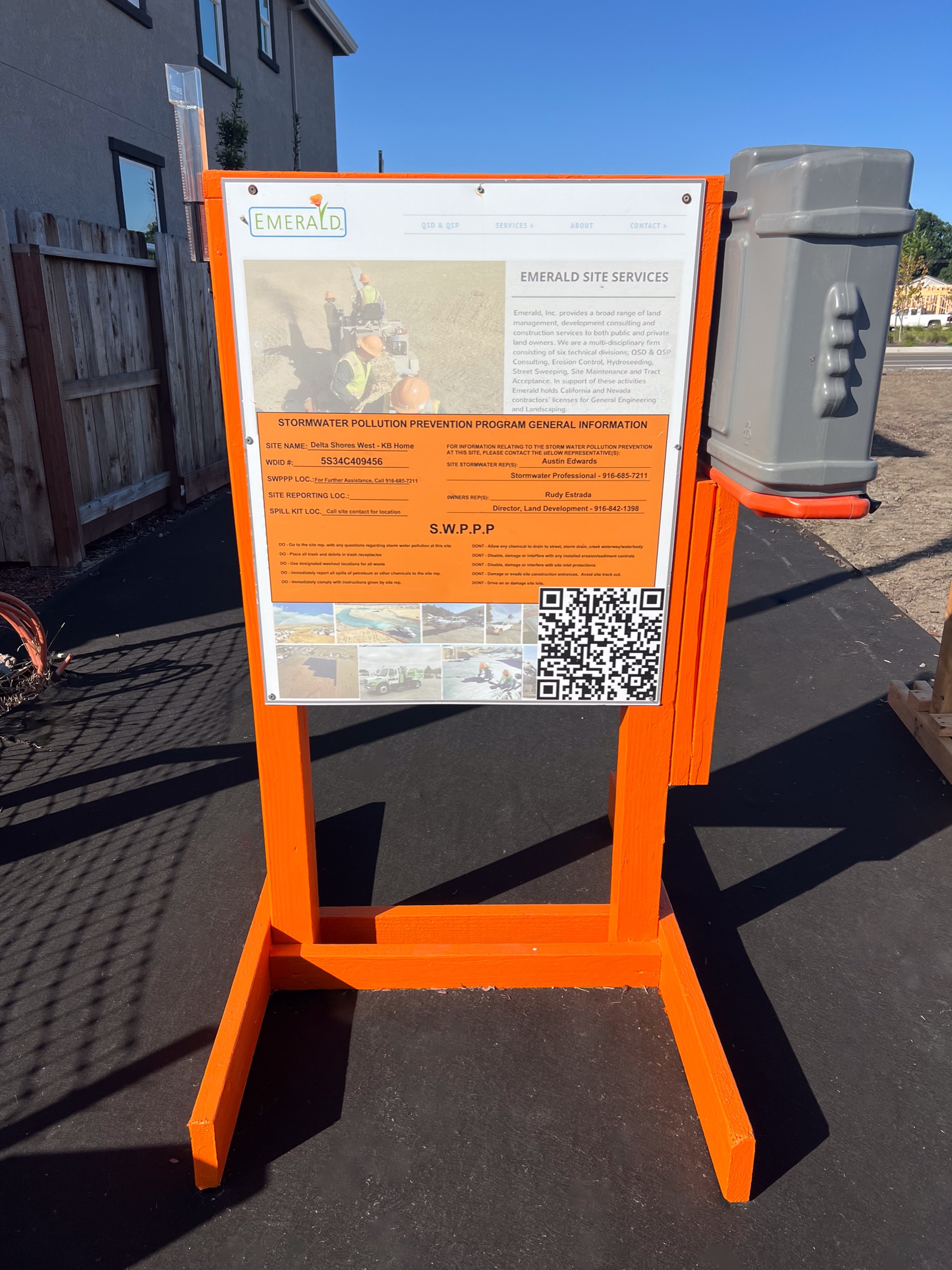 You don’t have to dig through paperwork to know a job site is being managed right. Sometimes, it’s as simple as what’s posted at the entrance. 🚧
That bright orange SWPPP sign from Emerald says it all. Always up to date and clearly visible, it shows your site isn’t cutting corners. Permits are in place, inspections are being tracked, and the right information is accessible when it matters most. 📄
When you see our sign, you know that stormwater is being managed exactly how it should be. No cutting corners. No risk. Always in compliance. ⛈️
It’s a small sign that signals a well-managed site. ✅
#swppp #swppplife #stormwatermanagement #stormwaterexperts #stormwatersolutions