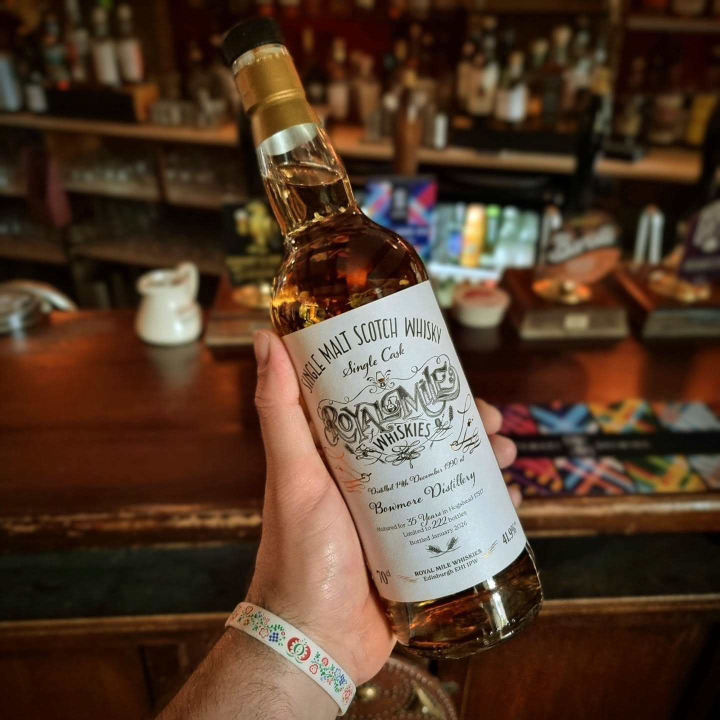 Macallan didn't last long, so here's a suitably ridiculous follow-up!
This 35 year old Bowmore was bottled by the fine peeps at Royal Mile Whiskies, and you can try a dram for the measly price of £11.10.
Don't say we're not good to you.