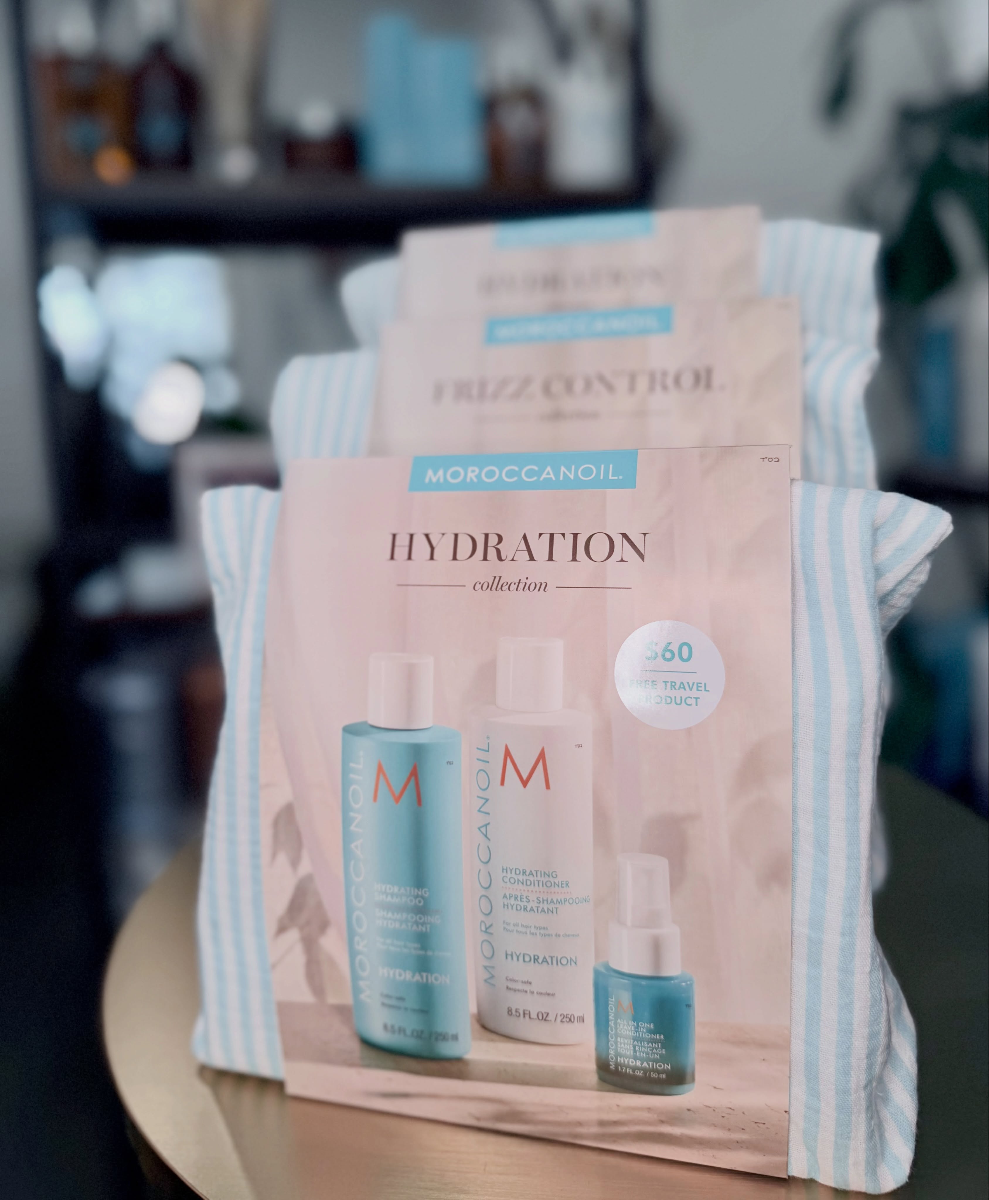 You already know these @moroccanoil cuties won’t last long! 😱
Your favorite duos are on sale and in a cute bag to boot! Currently stocking Hydration & Frizz! Get them before they’re gone! ✌🏼
