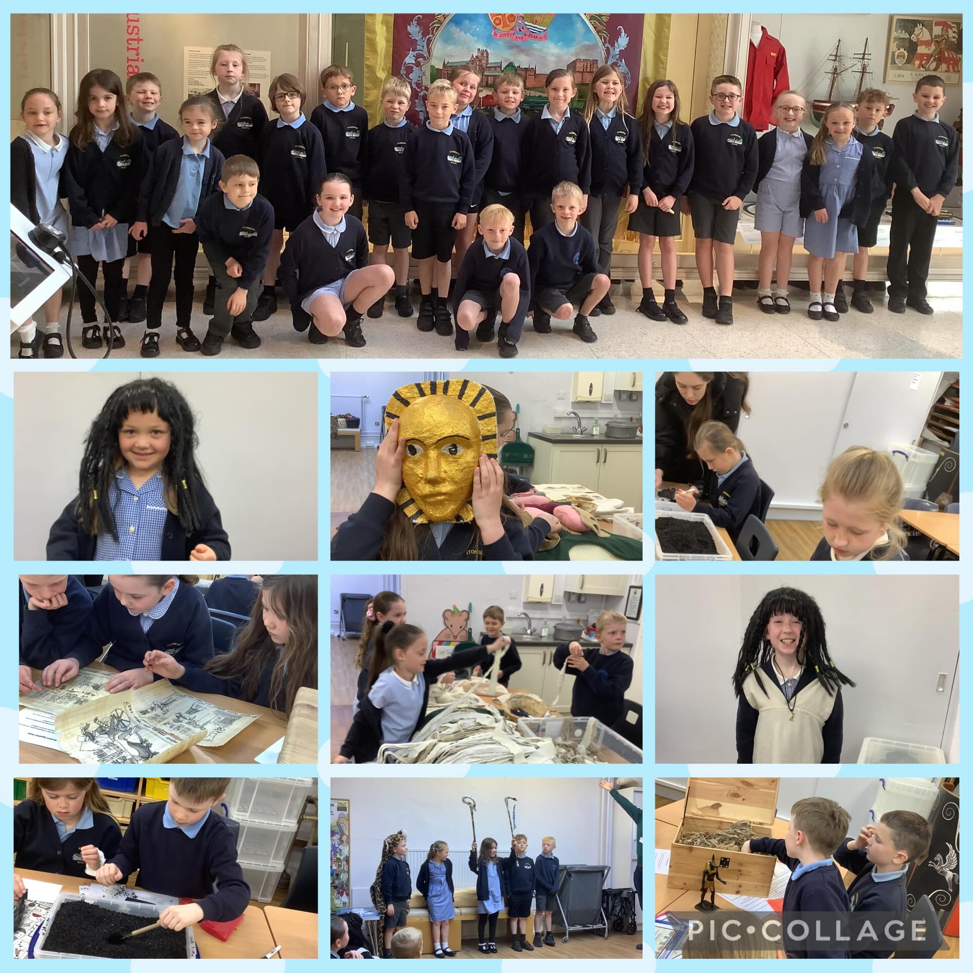Class Maple had a fantastic time at @tulliecarlisle last week. They took part in four different workshops all about the Ancient Egyptians, followed by a look around the rest of the museum. We finished the day off at Bitts Park, everyone had a great day!βοΈ