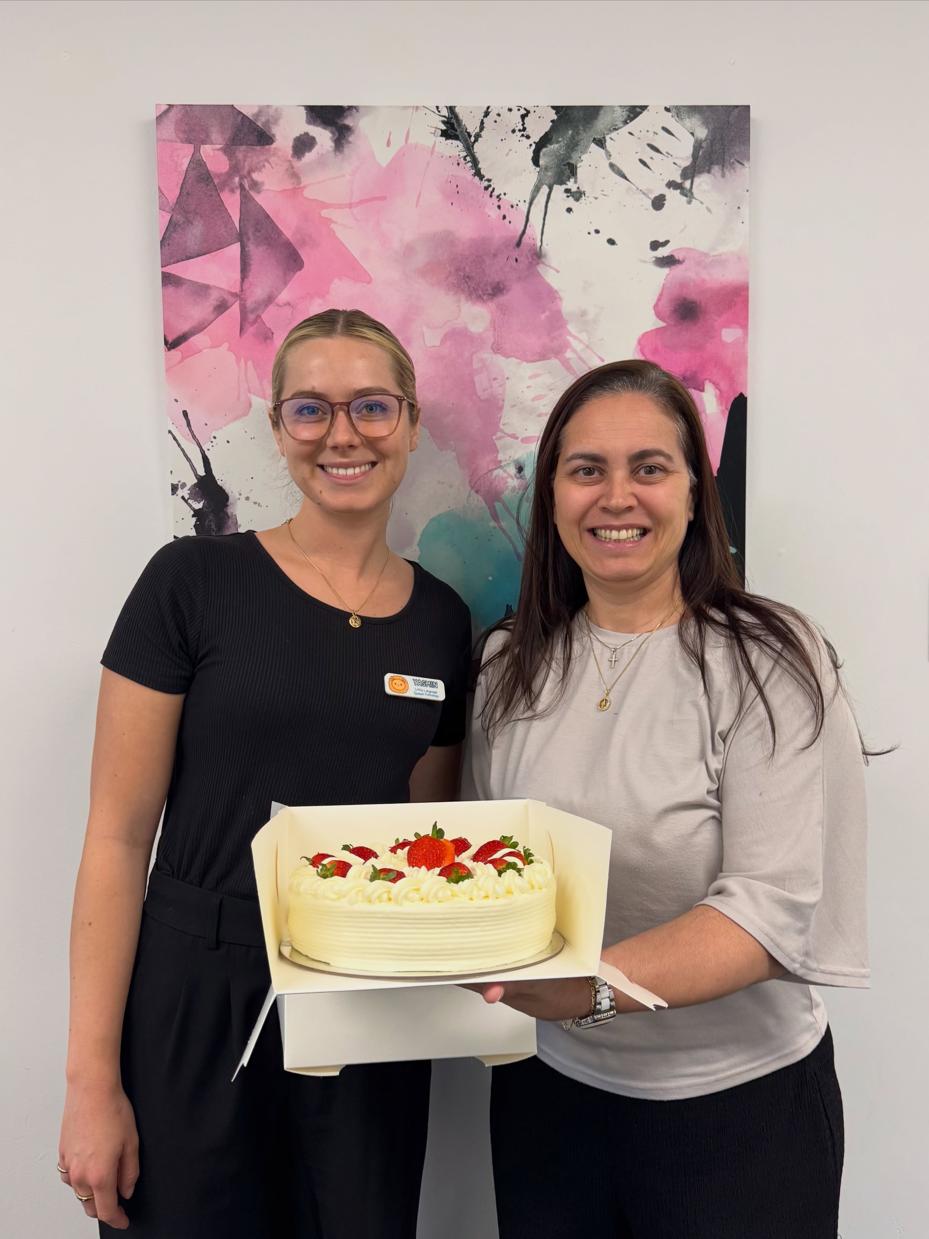 We’ll be honest, it doesn’t take much for us to say yes to cake… but today we had two excellent excuses!! 🍰🍰
We’re SO excited to welcome Yasmin, our newest Speech Pathologist, to the Little Language team 🥳🥳
AND
We’re just as excited to have our lovely Leticia back in the clinic after a well deserved trip home to Brazil 🇧🇷
What a day 👏🏼👏🏼