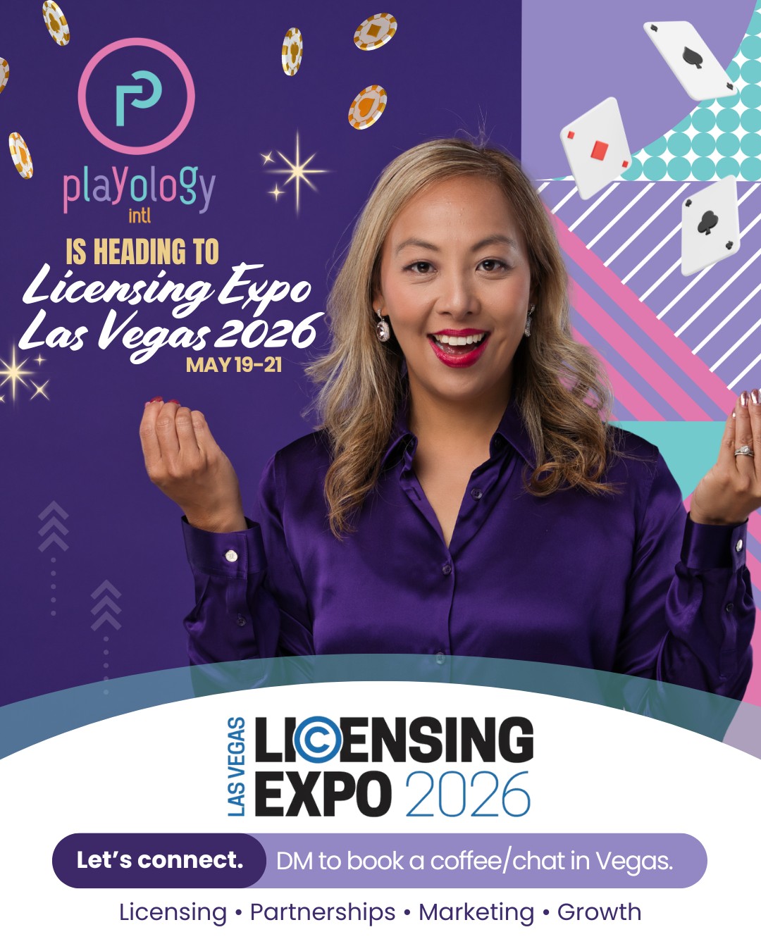 Las Vegas, here we come 🎲
Playology will be at Licensing Expo 2026 — and I’m looking forward to connecting with brands, partners, retailers, and fellow innovators.
If you’re attending and want to chat licensing, collaborations, retail growth, or new opportunities, let’s meet.
See you in Vegas 👋
#LicensingExpo #LicensingExpo2026 #Playology #BrandPartnerships #Licensing #BusinessDevelopment #Vegas