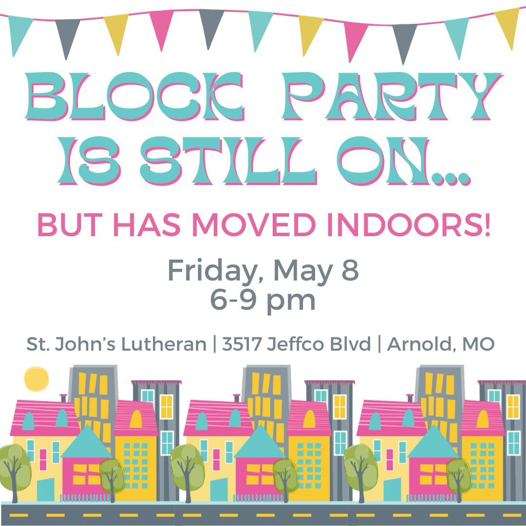 Due to the weather forecast, the Block Party has moved indoors! Feel free to park on campus and enjoy food, games, music, and fun in the church and school buildings! See you soon!