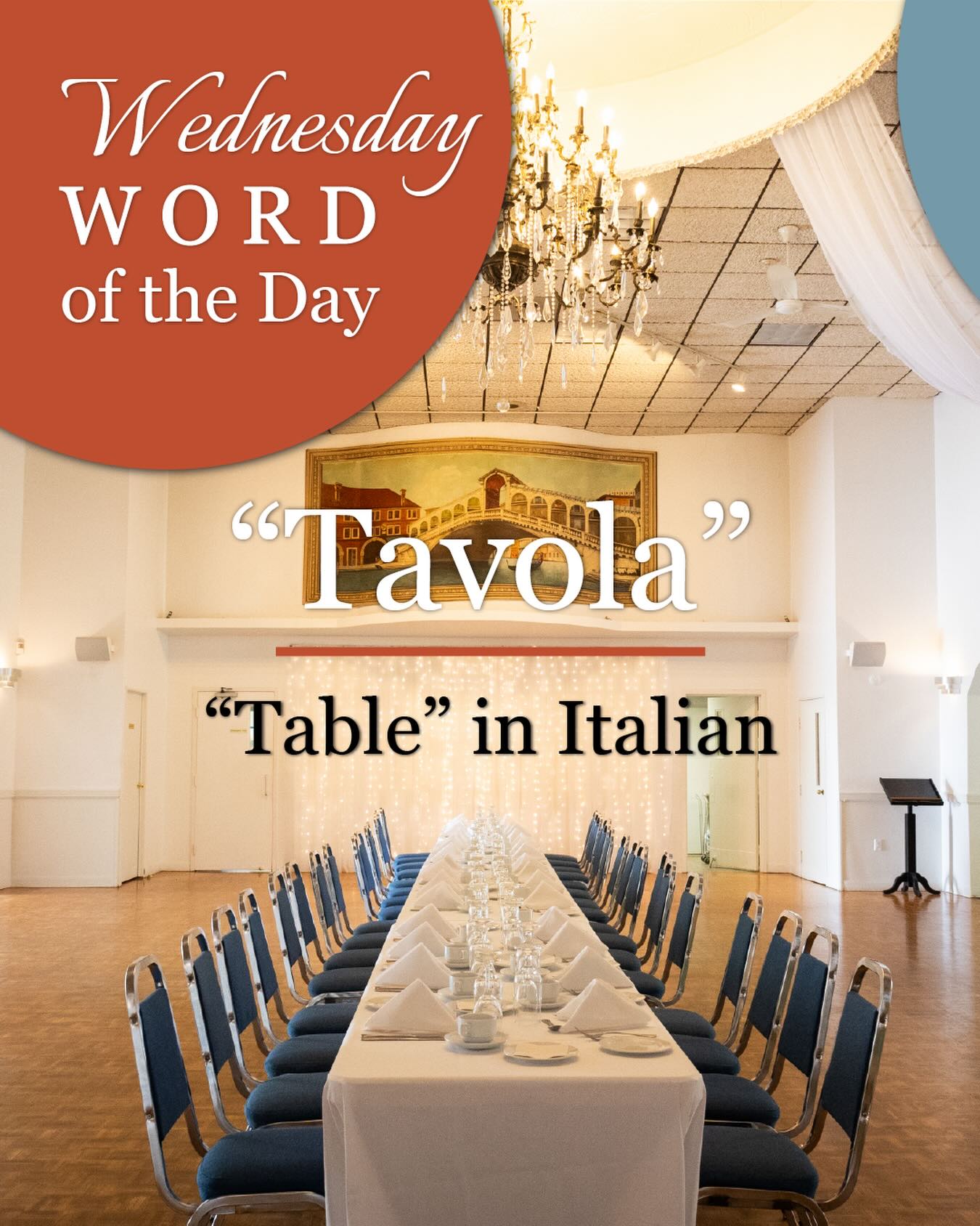 Wednesday Word of the Day: Tavola
Translation: Table
Where stories are shared, wine is poured, and there’s always room for one more.
#WednesdayWord #ItalianWordOfTheDay #Tavola #GatherTogether #ItalianMoments