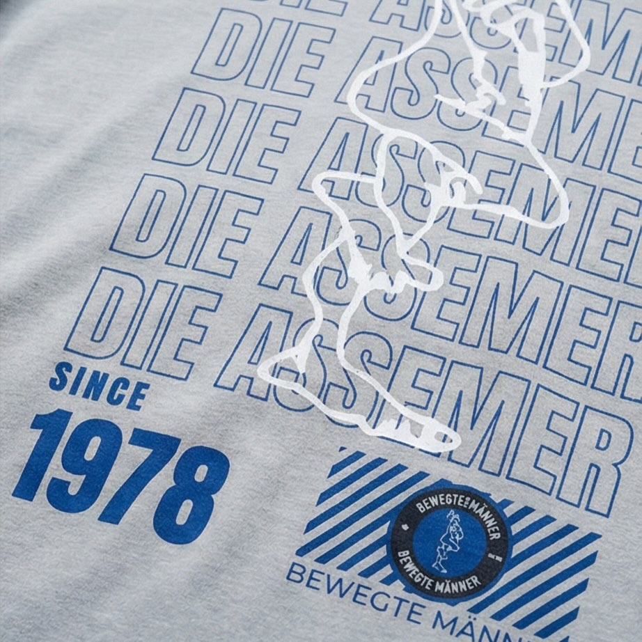 Neues Outfit für das @maennerballettassenheim | 🔵⚫️⚪️| #bewegtemänner #dieassemer #derkünzederdruckt #derkünzederstickt