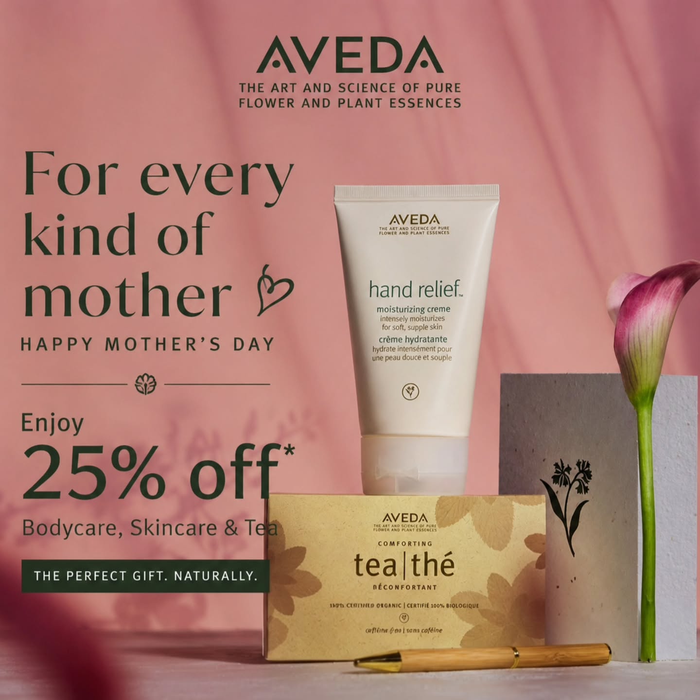 Mom deserves the best, and so do you! Whether you’re shopping for her or practicing some much needed self-care, we’ve got you covered. Enjoy 25% OFF all Bodycare, Skincare, and Tea!
P.S. Mother's Day is Sunday!!!
#aveda #avedacare #eauclaire