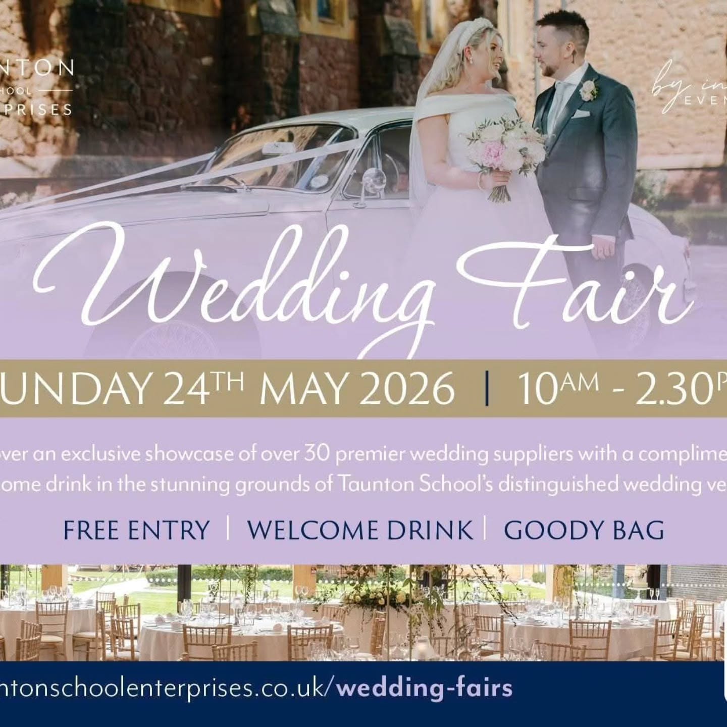 ✨ Planning your perfect day? Start here… ✨
Join us at the Taunton School Wedding Fair on Sunday 24th May (10am - 2:30pm) 💍
Set within the stunning grounds of Taunton School, this beautifully curated event brings together 30+ handpicked wedding suppliers ready to bring your vision to life.
🥂 Complimentary welcome drink
🎁 Goody bag
💐 Inspiration, ideas & expert advice all under one roof
FREE tickets available now 👇
https://www.eventbrite.co.uk/e/taunton-school-wedding-show-tickets-1985051532570?aff=efbevent&utm_id=97758_v0_s00_e0_tv0&fbclid=IwdGRjcARmof5jbGNrBGah92V4dG4DYWVtAjExAHNydGMGYXBwX2lkDDM1MDY4NTUzMTcyOAABHtfoFj-hGqIeEAQyvu_EdsmKBjhaVMXc5hOH0WlF2xz-WifX4xsEqFKKiXBC_aem_3RqTMt_-C-A8USXrHcJYHA
📍 Taunton School
🗓 Sunday 24th May
⏰ 10am – 2:30pm
#TauntonWedding #WeddingPlanning #SomersetWeddings #BridesToBe #WeddingInspo YourWeddingStartsHere