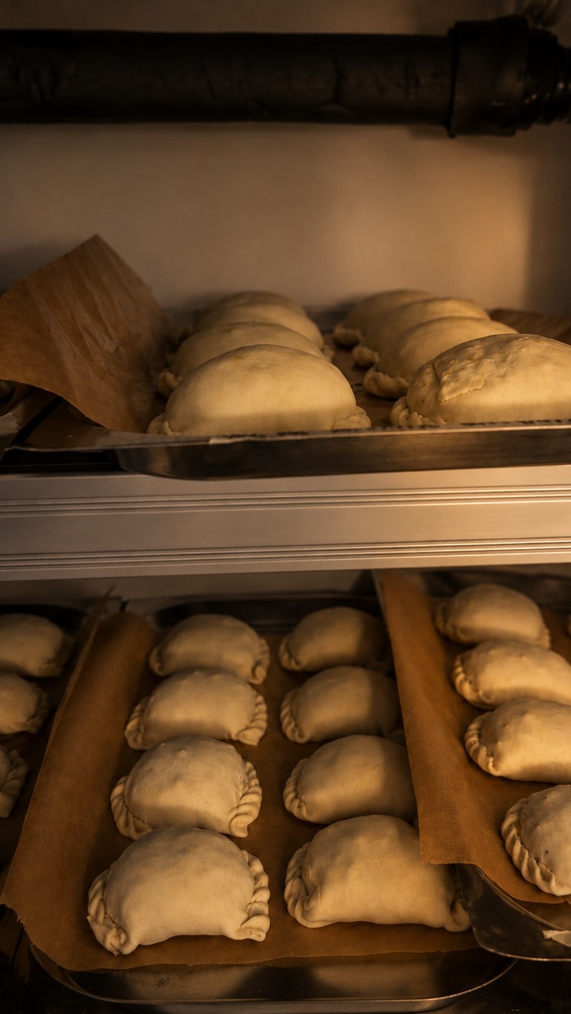 A few hours of prep in a few seconds.
120 Chicken, Ham and Leek and Vegetable Pies - weighed, folded, frozen fresh and sealed in Zermatt 🥟
Only 93 remaining… pre-order your pies now to avoid disappointment!
#zermatt #homemade #food #frozen #pie
