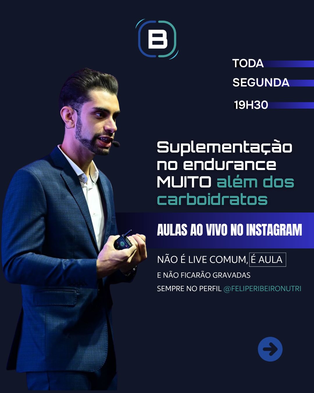 💊Vai começar a série de aulas aqui no meu Instagram “suplementação no endurance: muito além dos carboidratos”
Gosto muito de destacar que os carboidratos são fundamentais e são base da nossa prescrição. Mas a nutrição e suplementação no endurance que acredito, vai muito além dos carboidratos.
Vou dar início AMANHÃ (segunda) às 19h30, a uma série de aulas ao vivo exclusivas aqui no Instagram para nutricionistas, que querem aprender a transformar evidência científica de qualidade, em prática clínica: muito além dos carboidratos.
Nesta série de aulas, vamos discutir sobre algumas estratégias de suplementação para o seu atleta, mas não apenas o atleta de elite. O foco será no atleta que é mais de 90% da demanda da maior parte dos nutricionistas, aquele atleta amador que está buscando uma primeira meia-maratona, maratona, Ironman 70.3 ou 140.6, entre outras provas. Ou melhorar suas marcas…
🎁E não será uma live comum: terá material durante toda a live, e que pode ser enviado para você, gratuitamente, no qual informarei em algum momento da aula como você pode conseguir o seu.
Assim, se você atende ou pretende atender atletas de endurance e quer evoluir na sua prática clínica, essa sequência de aulas é para você.
🗓️Nas próximas quatro segundas-feiras, sempre às 19h30, ao vivo no meu Instagram.