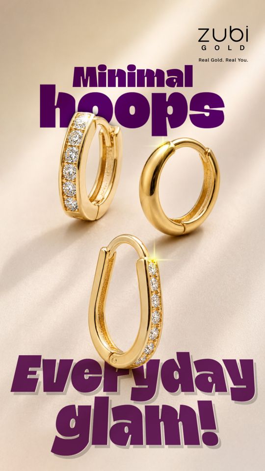 Classic hoops, modern gold energy ✨
Easy to style, lightweight to wear and made in real 18K gold for your everyday looks 💛
Only at Zubi Gold.
Visit us at - @centresquarekochi @m5ecity_mall
#ZubiGold #Hoops #GoldEarrings #EverydayStyle #MinimalJewellery #GoldAccessories #AffordableGold #ModernGold #DailyWearJewellery #GoldLover