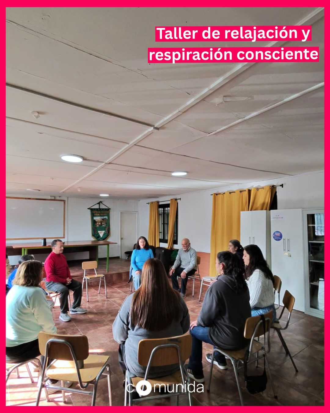 Un espacio para soltar, respirar y cuidarse✨
Con (ETIQUETAR RINASCE) en nuestro taller mensual de relajación y respiración consciente. Identificamos nuestras dolencias y practicamos ejercicios focalizados en los dolores que presentábamos como grupo. 🩷
#RelajaciónConsciente #ComunidadCompasiva #CuidarAlCuidador