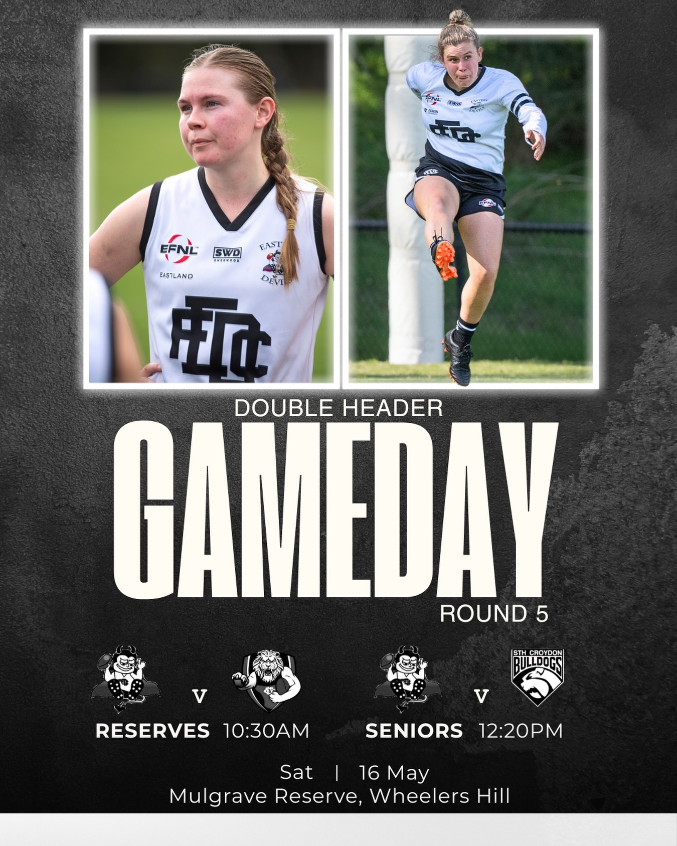 Get ready for a big Saturday back on home turf! Our Ressies meet Fairpark for the first time; whilst our Seniors take on a strong outfit in South Croydon.
It’s not too late to purchase your Season Pass, if you haven’t already.
Link in bio!