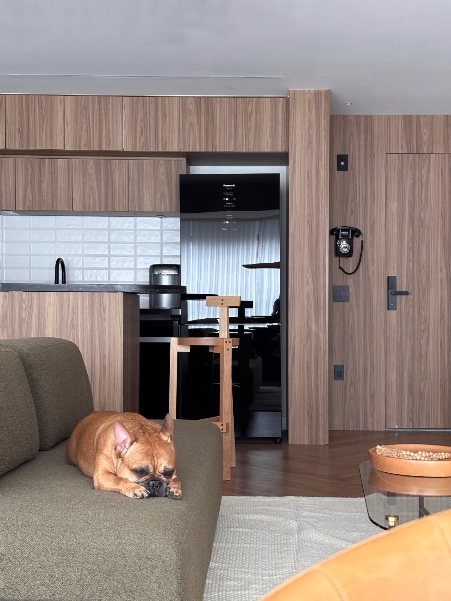 Painel com porta mimetizada que encontra a cozinha lindamente, criando uma atmosfera aconchegante e moderna.
Projeto da @raphaelagoncalvesinteriores
.
Participação especial do Frederico, dono do apartamento!
.
#painelmadeirado #portamimetizada #projetodeinteriores