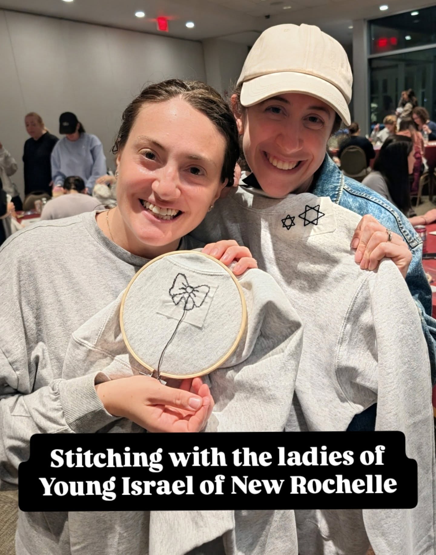 Thank you to the 50+ amazing women of @yinrwomensleague in New Rochelle for joining us for a “Kvetch & Stitch” embroidery workshop last night!
One of the best parts? No two sweatshirts looked alike. Every single person brought their own style, ideas, and personality into their piece and watching the room light up creatively was so special 🪡
This is exactly why these workshops work so well for sisterhood events, schools, and women’s groups. People leave with something handmade, a new skill, and a genuine connection to the people around them.
Want to bring a Kvetch & Stitch workshop to your shul, sisterhood, or community event?
💌 Michelle@embroiderybabes.com or comment KVETCH below and I’ll send details
#newrochelle #embroiderybabes #CreativeCommunity #embroideryworkshos