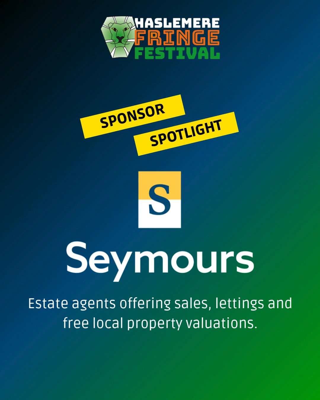 💫 S P O N S O R S P O T L I G H T💫
Thank you to Seymours Haslemere for supporting the Haslemere Fringe again this year with videography and promotion in their branches.
The Seymours team are proud locals who have grown up in Haslemere or the surrounding villages, which means they're invested in supporting the community and your search for your home.
#sponsors #sponsorshipopportunity #SponsorSpotlight #sponsorspotlight #haslemerefringe2026