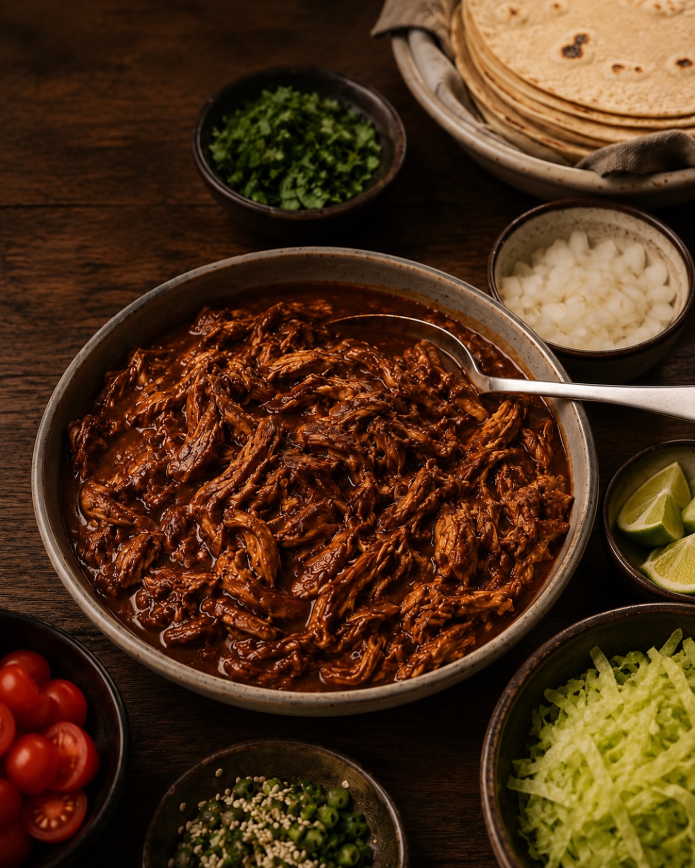 Rich, slow-cooked chicken mole made with a blend of chillies, spices and dark chocolate for a deep, smoky flavour.
Serve it your way - spooned over rice, wrapped in warm tortillas, tucked into tacos, layered into burritos or loaded onto nachos with your favourite toppings.
Made in small batches in Zermatt and frozen fresh for whenever you need an easy dinner without compromising on flavour.
Order now on our website!
#mexico #chickenmole #zermatt #food #dinnerisserved