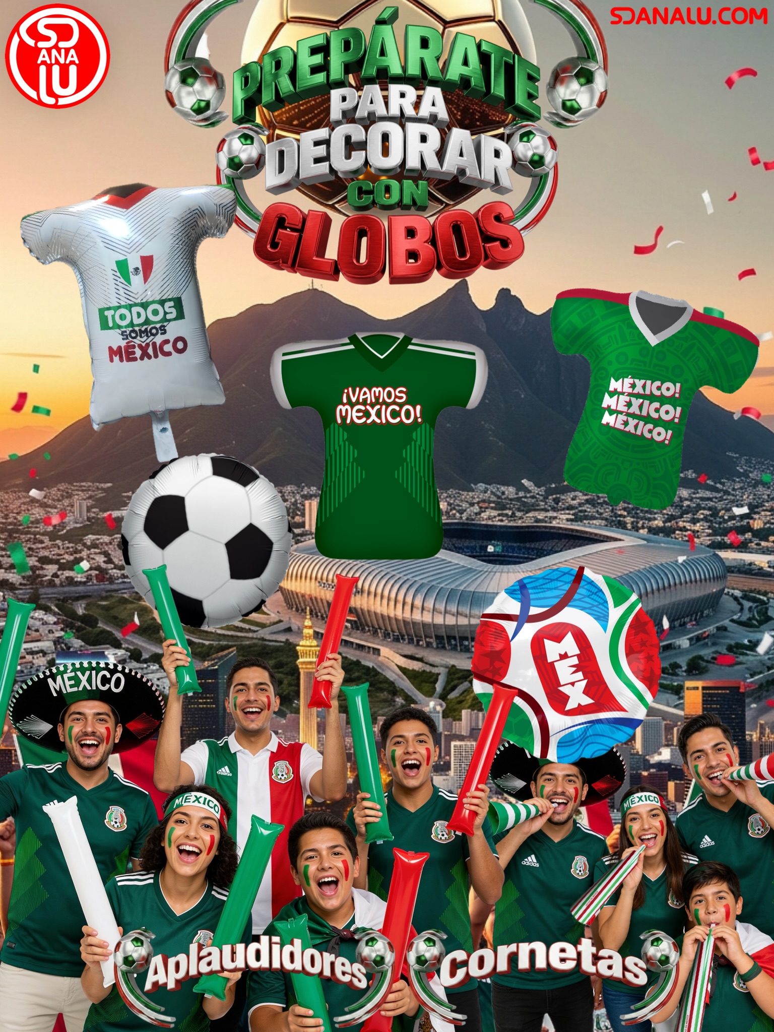 Prepárate para la fiesta del balón con nuestros productos para animar tu celebración y solo los encuentras en @sdanalu