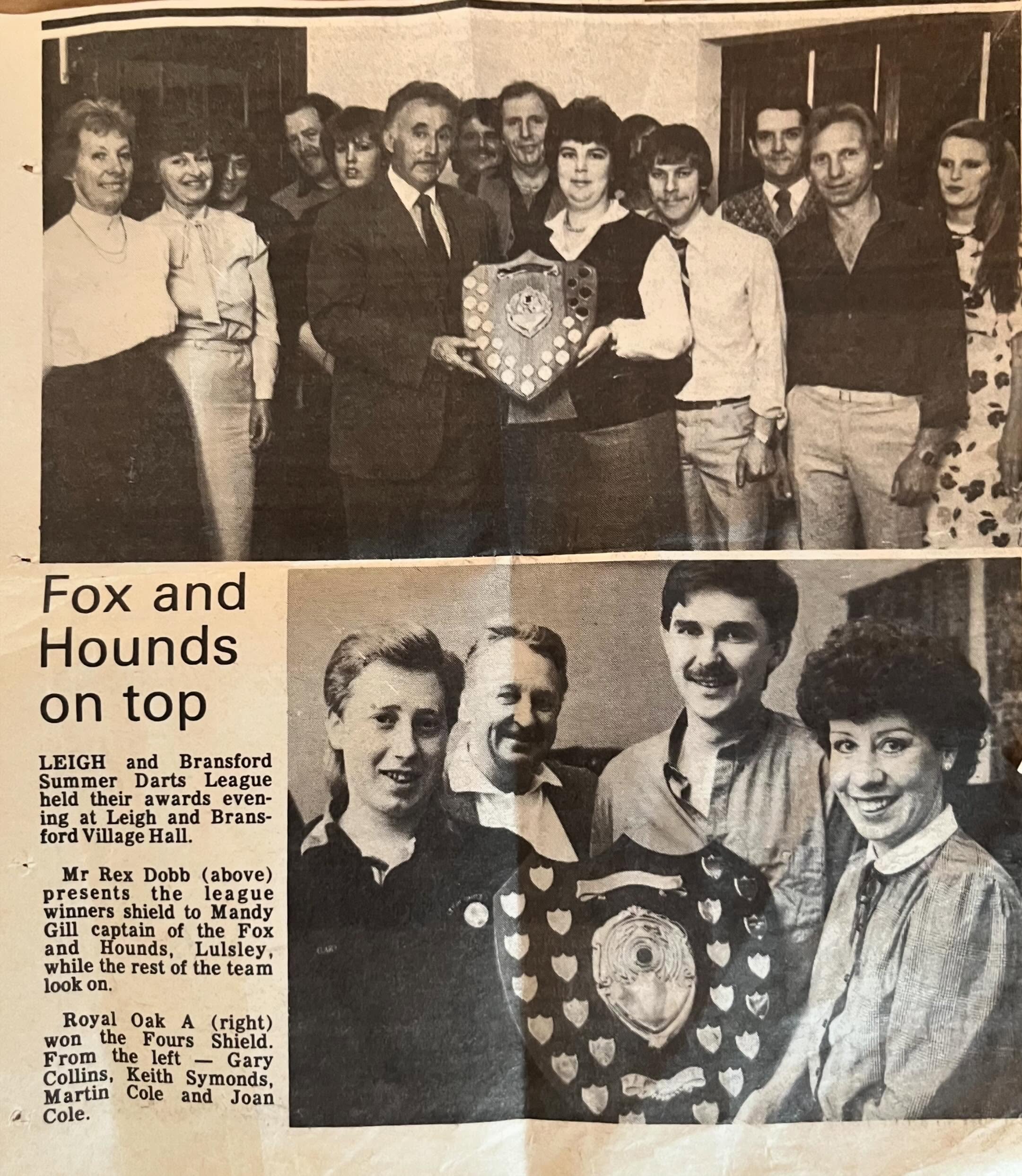 One of our Locals shared this newspaper snippet - a bit of Fox & Hounds Darts history!
Delighted to say we are participating in the 2026 Malvern Summer Darts League starting Wednesday 20th May 🎯
We have a fantastic new board in the back bar - kindly donated by one of our players Nat. If you fancy getting involved, just drop in or send us a message. All welcome.
🎯🎯🎯
