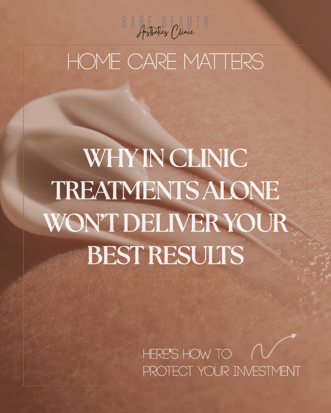 Your in clinic treatments are only part of the journey and one treatment alone won’t fix everything, forever.
The real results happen in the weeks between appointments.
We’re always telling our clients, it’s a marathon, not a sprint!
The best results always come from consistency, the right skincare, nutrition, hydration, sleep and of course SPF!
We’re not here to lecture you, we’re here to guide you through your skin journey and create the best plan that suits you and only you.
Book your free consultation today with our Nurses or Skin Therapist