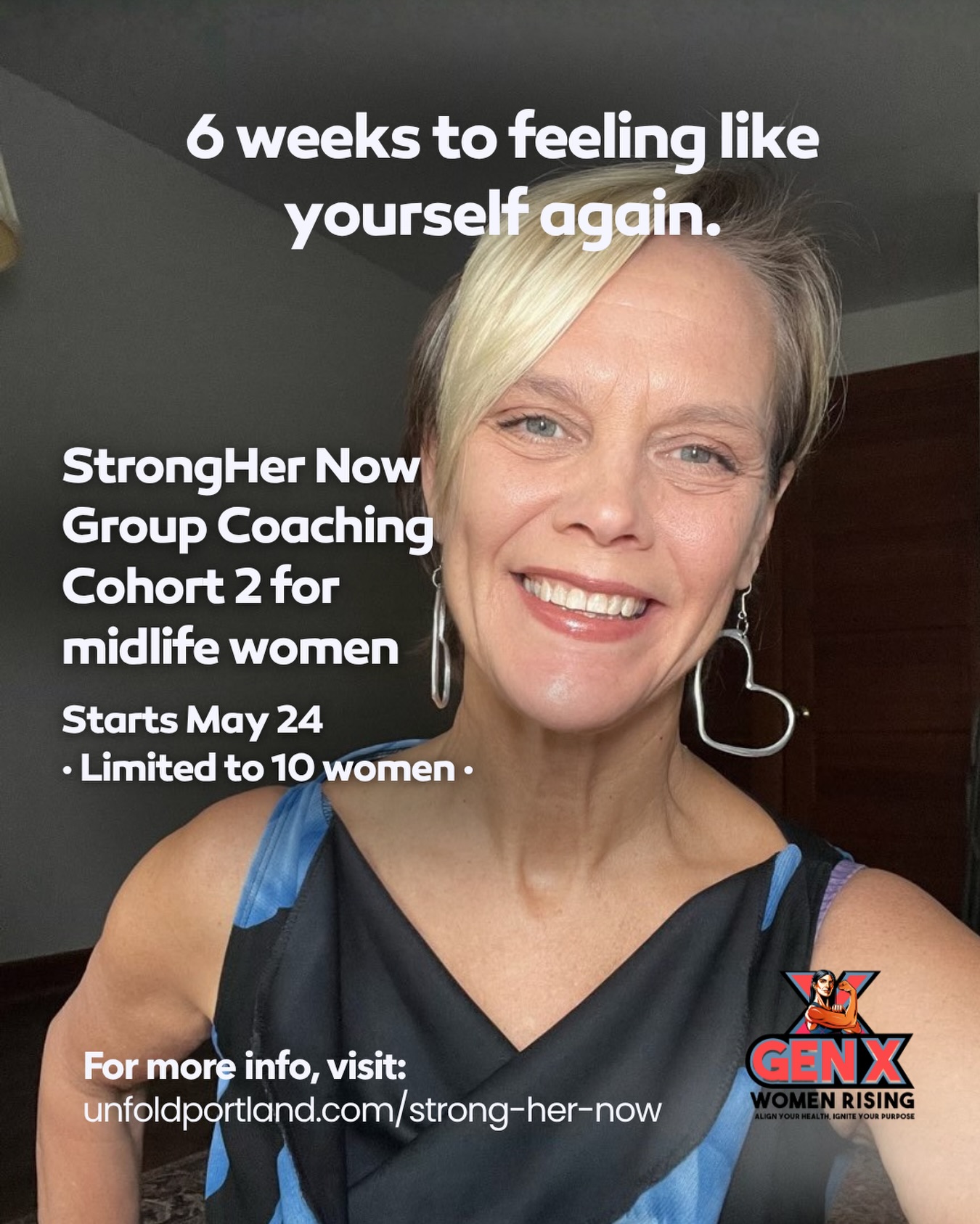 Six weeks can change a lot when you’re not trying to do it alone. 💛
StrongHer Now is small-group coaching for midlife women who are ready for more support, more structure, and a steadier way to care for their bodies.
We’ll focus on movement, strength, nutrition, sleep, and the real-life habits that help you feel more like yourself again.
Not perfection.
Not more pressure.
Just clear support, thoughtful guidance, and a small group of women walking through this together.
Cohort 2 starts May 24!
Link in bio or send us a message.
#StrongHerNow #MidlifeWomen #WomenOver40 #MenopauseSupport #StrengthForWomen