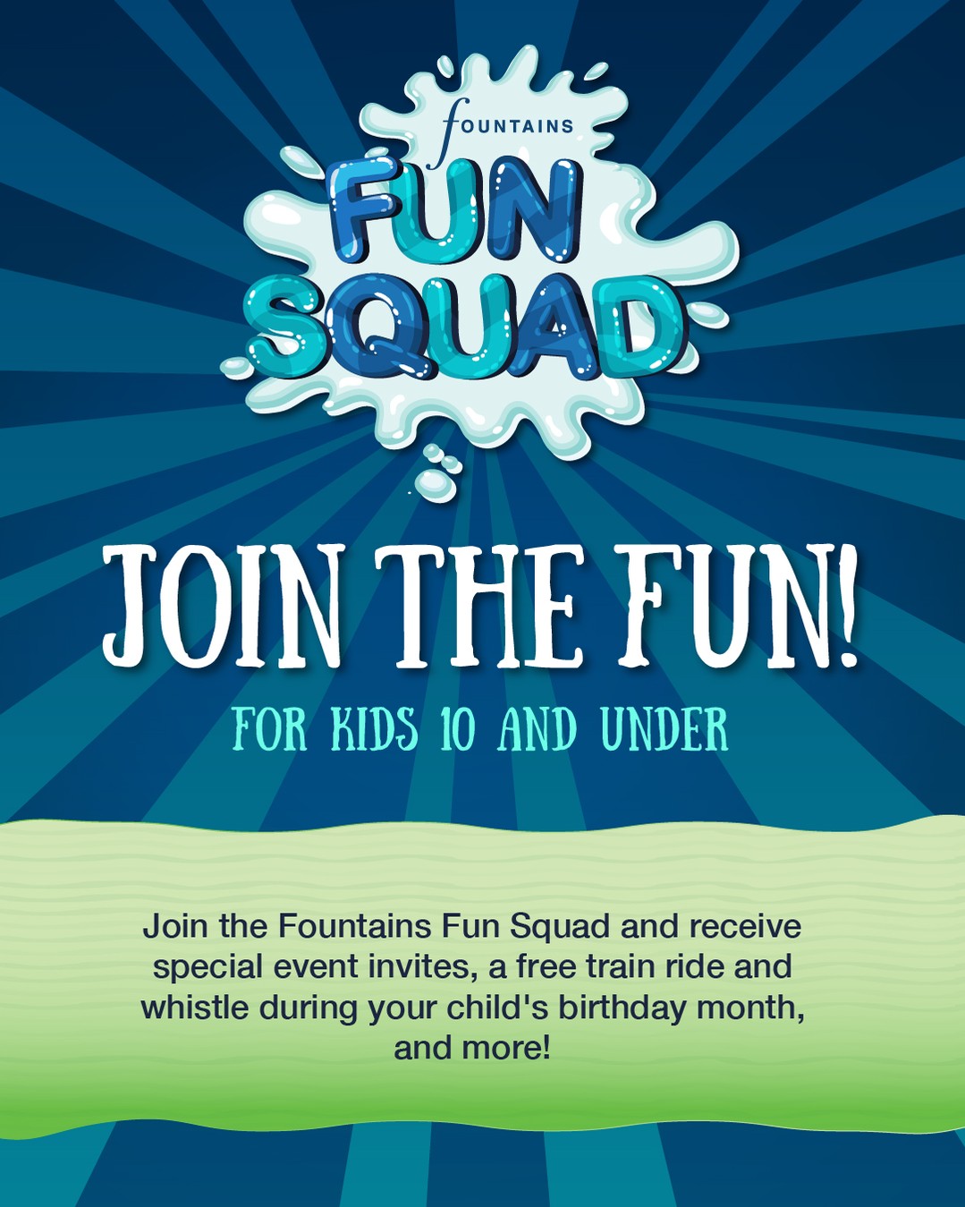 Is your child enrolled in the Fun Squad yet? Register today to ensure they have access to their birthday perks when their big day arrives. 🚂
Click the link in bio to register.
#fountainsatrsvl #rosevilleca #placercounty #funsquad #fountainstrain