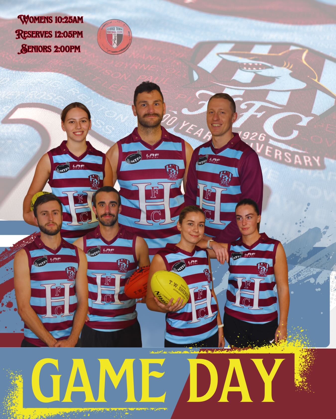 π¨π¨
Game Day and we take on our long time rivals Georgetown.
All 3 teams will be wearing a special Guernsey that represents the π― year History of the club and acknowledges all the past players that have played at the Hillwood Football Club. π¦π¦
#finsupπ¦