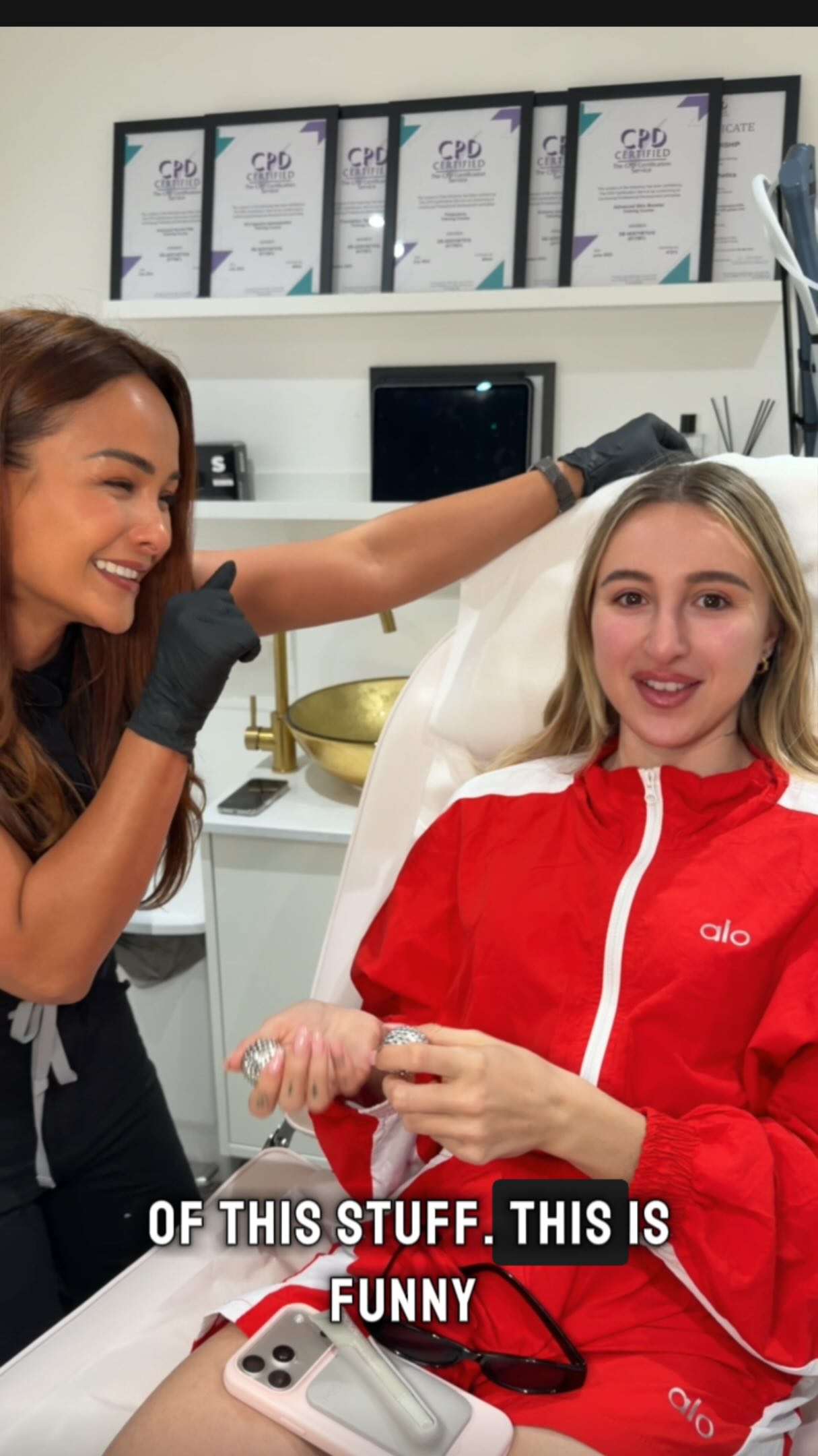 POV: you came for tear trough treatment but stayed for the girl time, the laughing fits, and the “wait stop I’m crying” moments 😂💉✨
In between the bloopers, we were actually giving this gorgeous girl a fresher, brighter under-eye look by softening hollows and reducing that tired appearance all while keeping the results super natural 🤍
Because real clinic days aren’t silent and serious… they’re full of laughs, friendship, and trying to film content without cracking up every 10 seconds 🫶