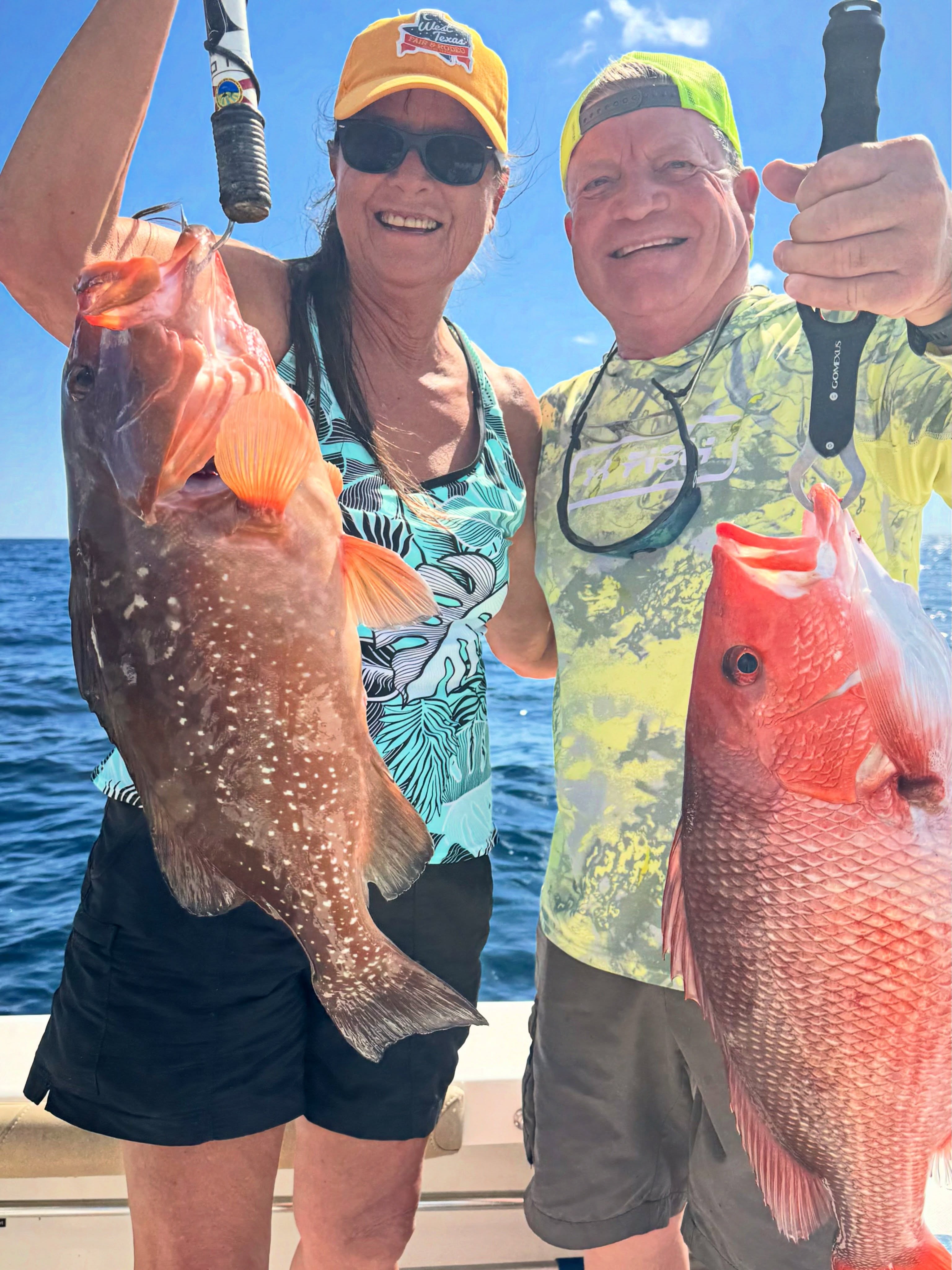 Randall wanted to introduce Natalie to saltwater fishing, and as expected, she outfished him! Groupers, snappers, mahis, and maybe one or two beach blondes….
#grouper #snapper #30a #fishing